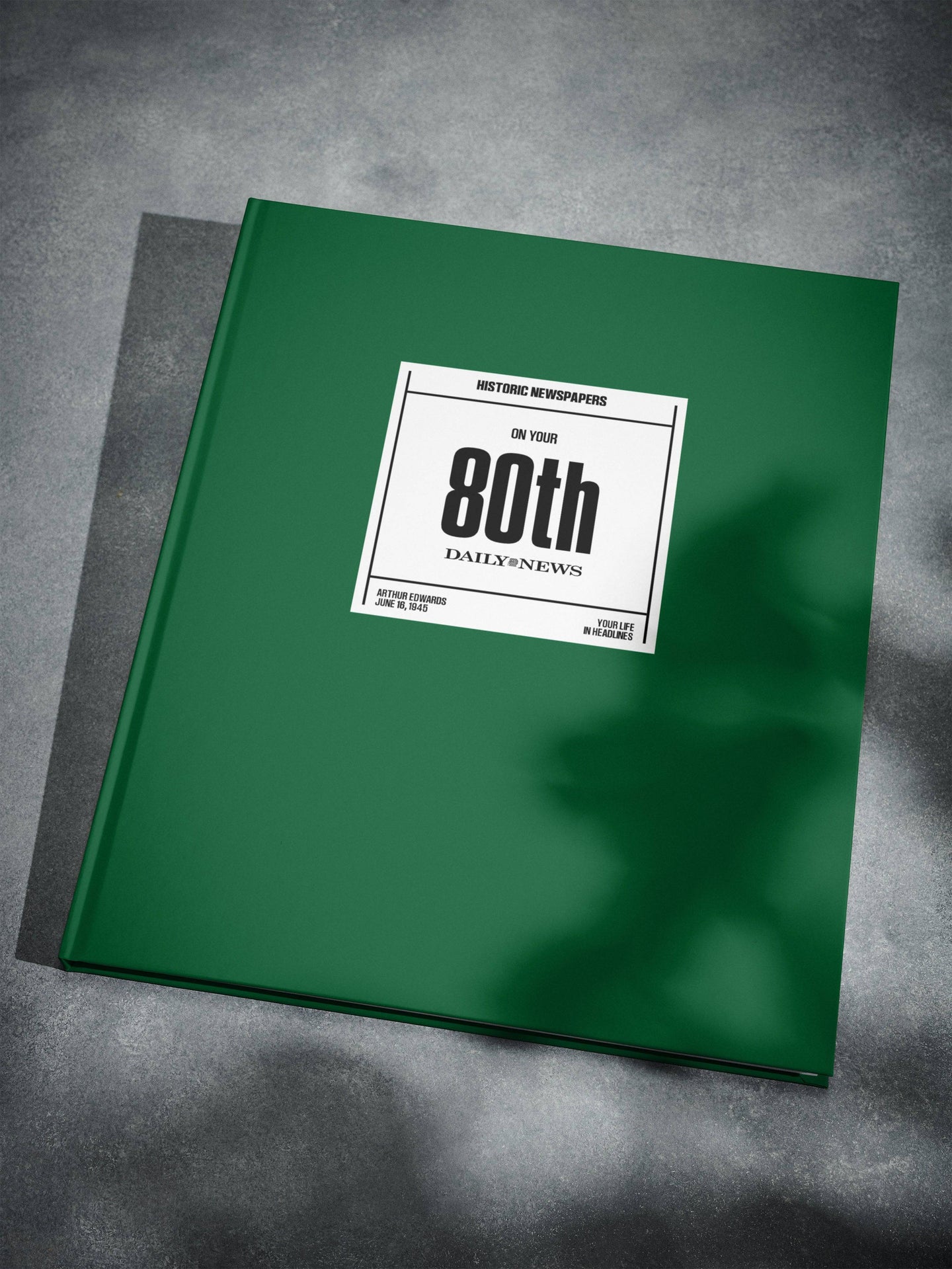 80th Milestone Birthday Newspaper Book New York Daily News Edition - Historic Newspapers