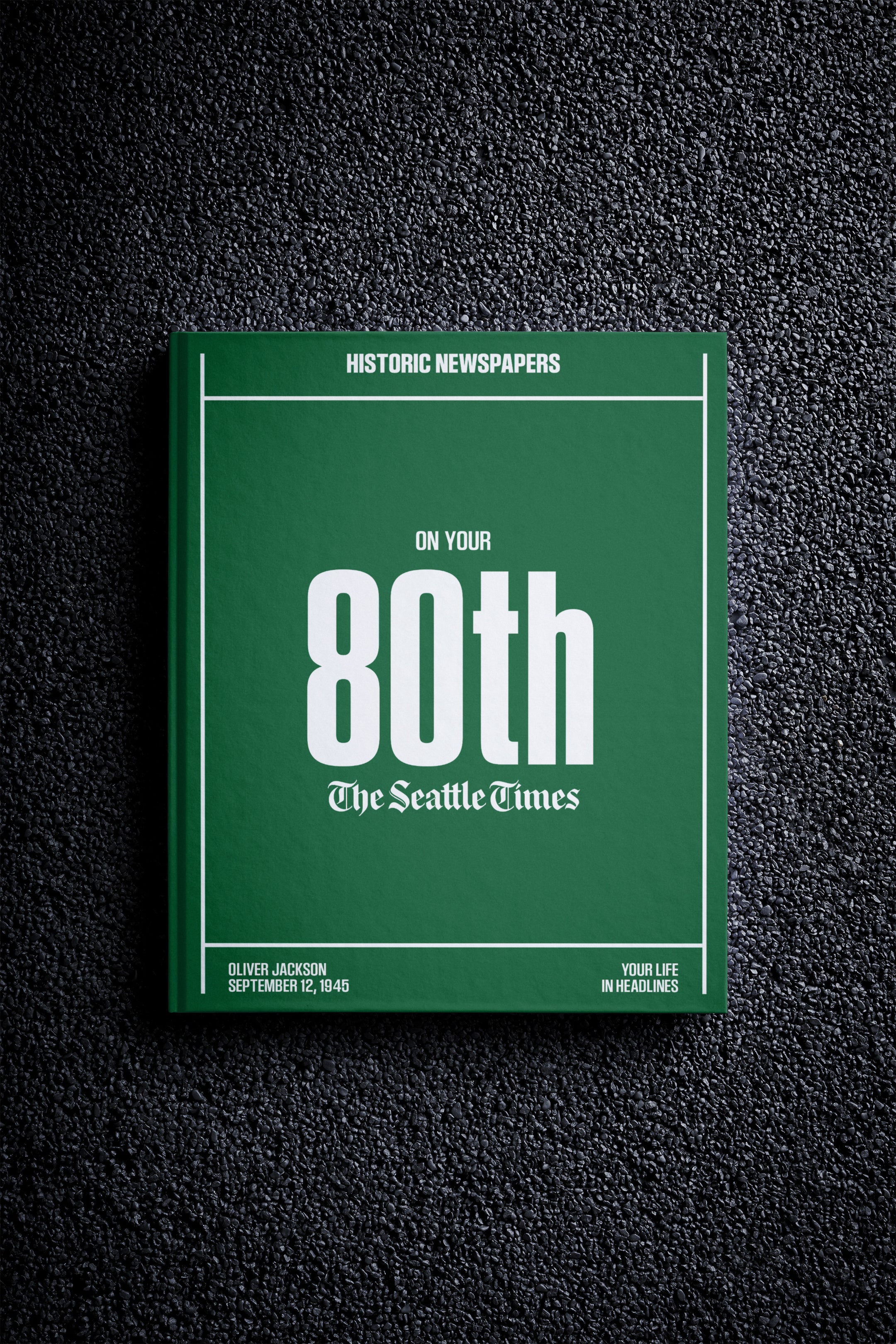 80th Milestone Birthday Newspaper Book Seattle Times Edition