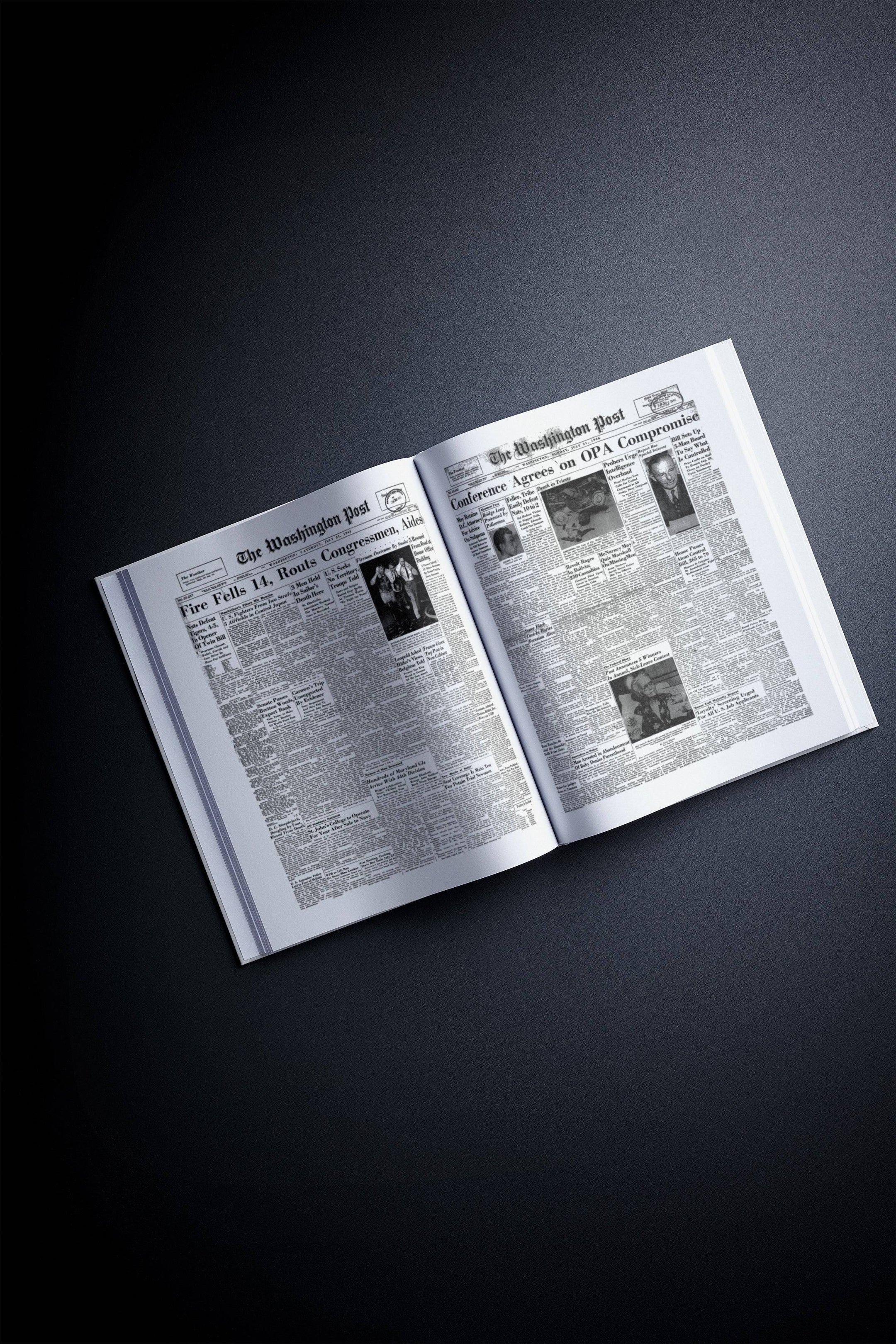 80th Milestone Birthday Newspaper Book Washington Post Edition