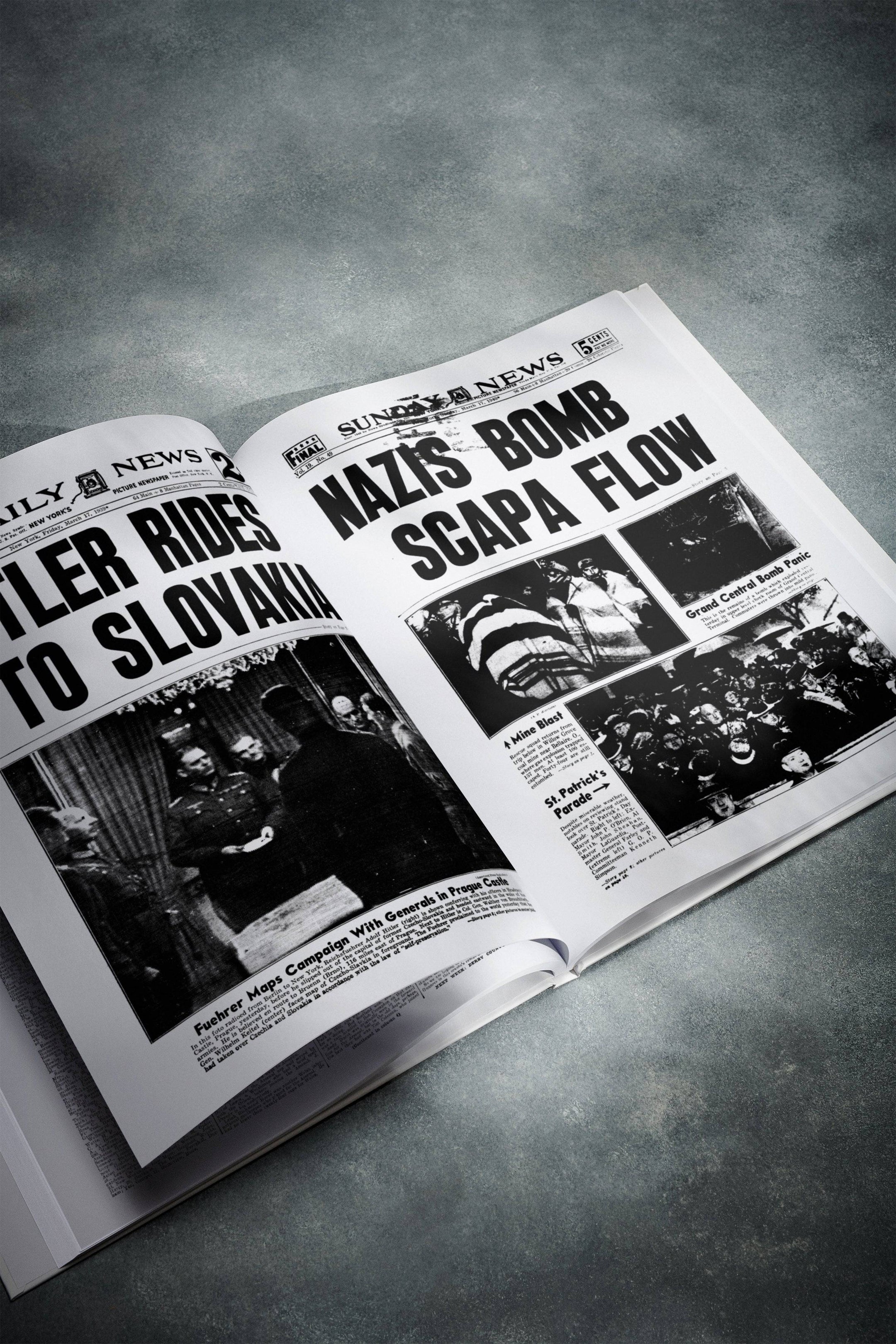 90th Milestone Birthday Newspaper Book New York Daily News Edition