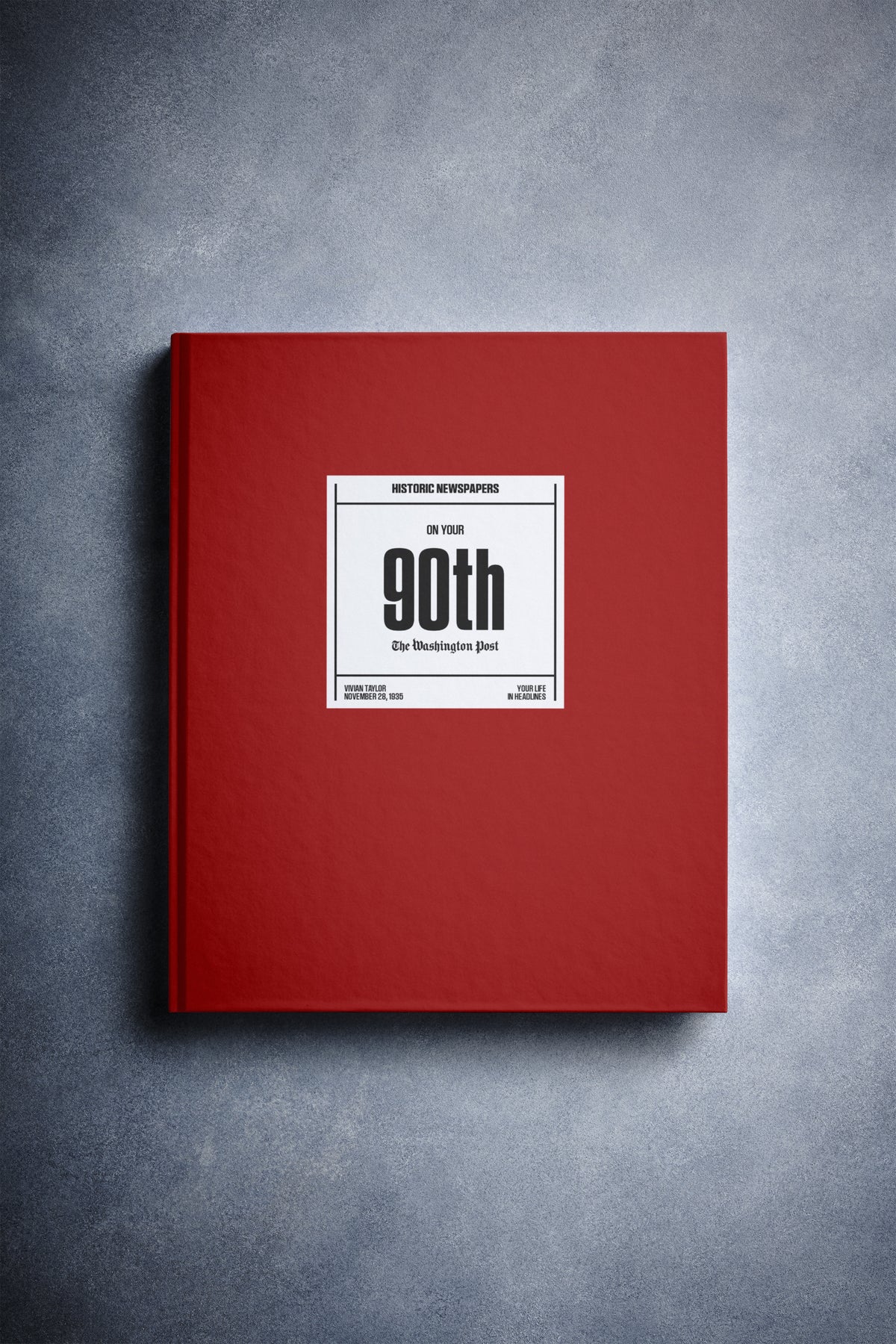 90th Milestone Birthday Newspaper Book Washington Post Edition