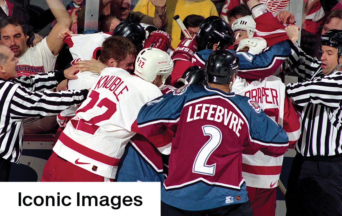 Colorado Avalanche hockey add-on featuring iconic images from the Deluxe Content collection by Historic Newspapers.