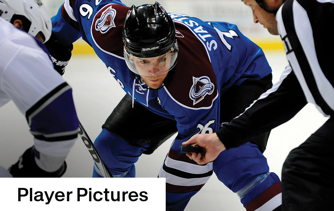 Colorado Avalanche hockey player images from Deluxe Content add-on by Historic Newspapers, featuring team players in action.