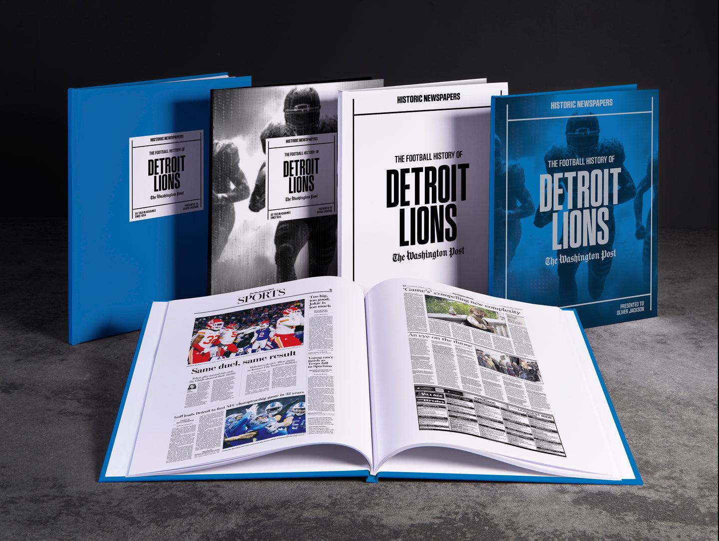 The Football History of Detroit Lions Washington Post Edition Book