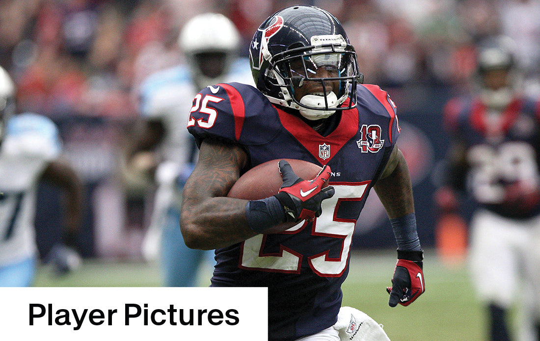 Deluxe Houston Texans football add-on featuring historic player images from Historic Newspapers.