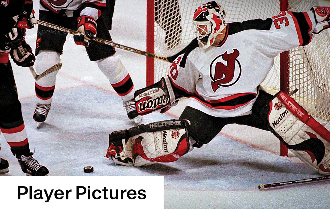Deluxe content add-on featuring New Jersey Devils hockey player images from Historic Newspapers.
