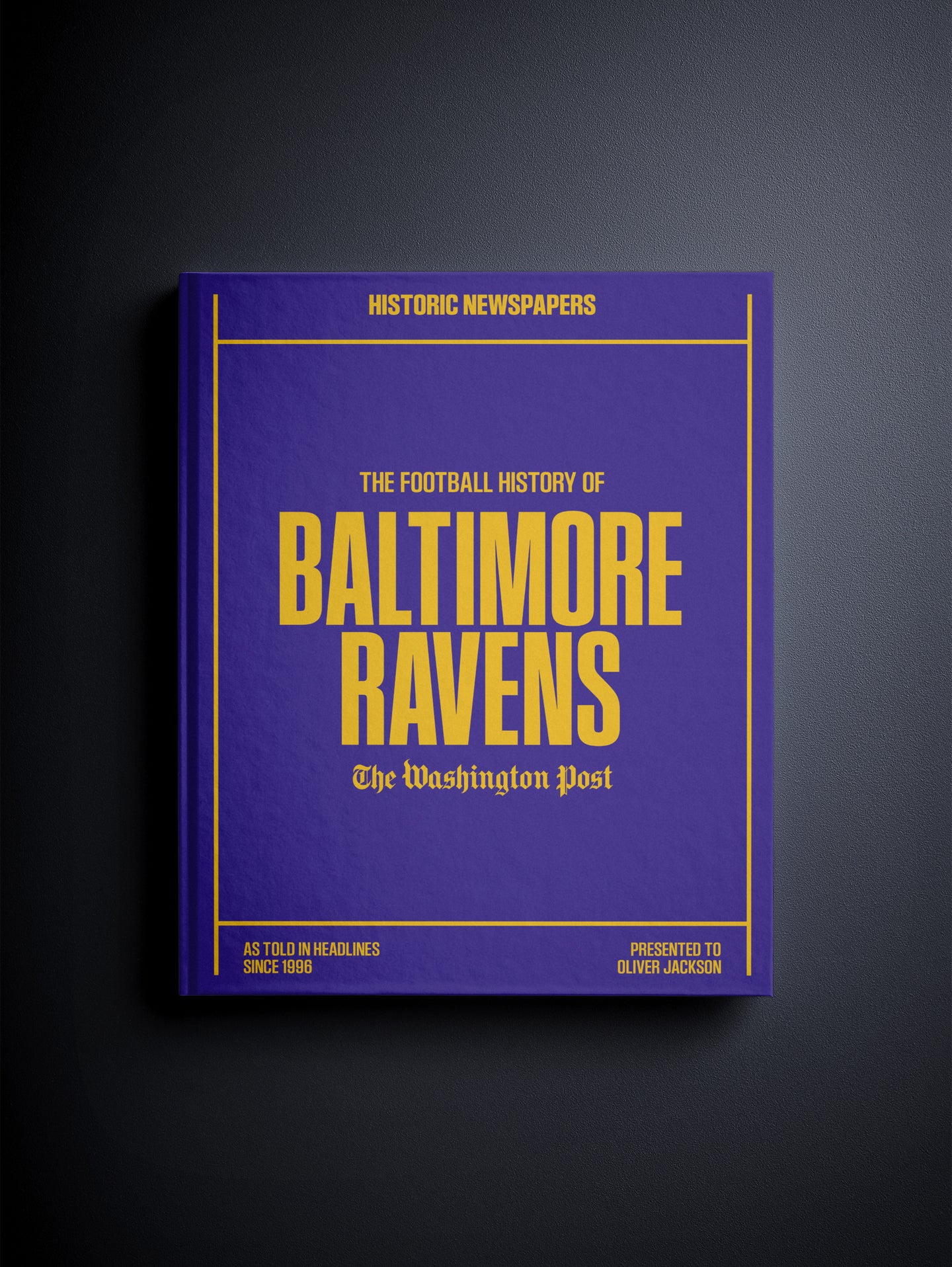 The Football History of Baltimore Ravens Washington Post Edition Book