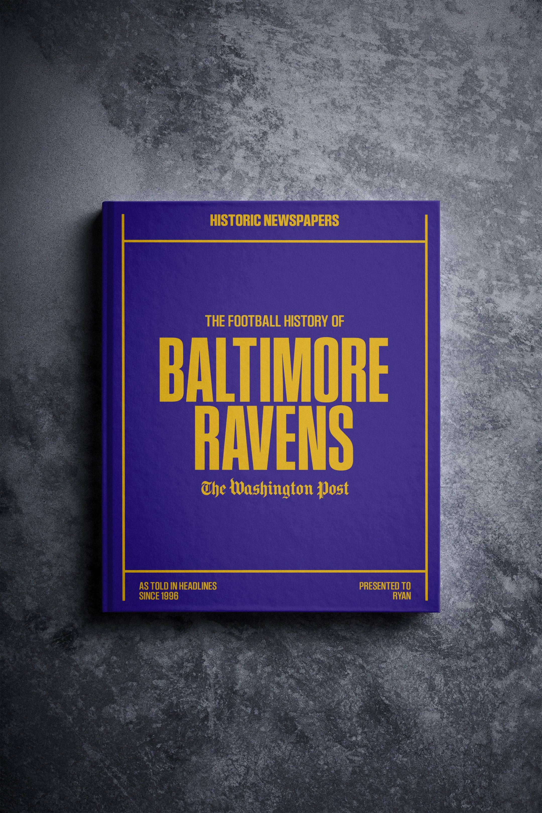 The US Football History of Baltimore Ravens Washington Post Edition Book