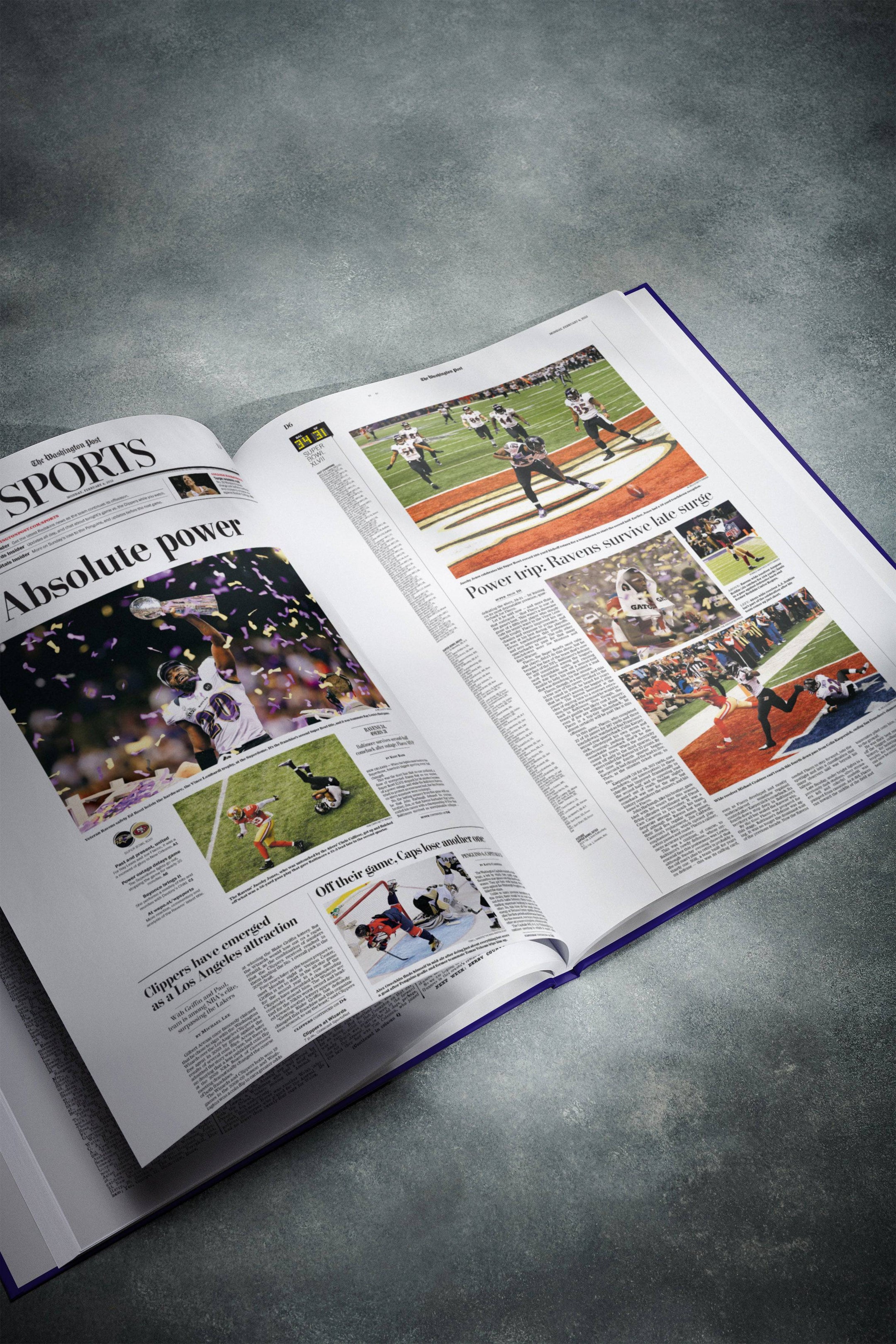 The US Football History of Baltimore Ravens Washington Post Edition Book