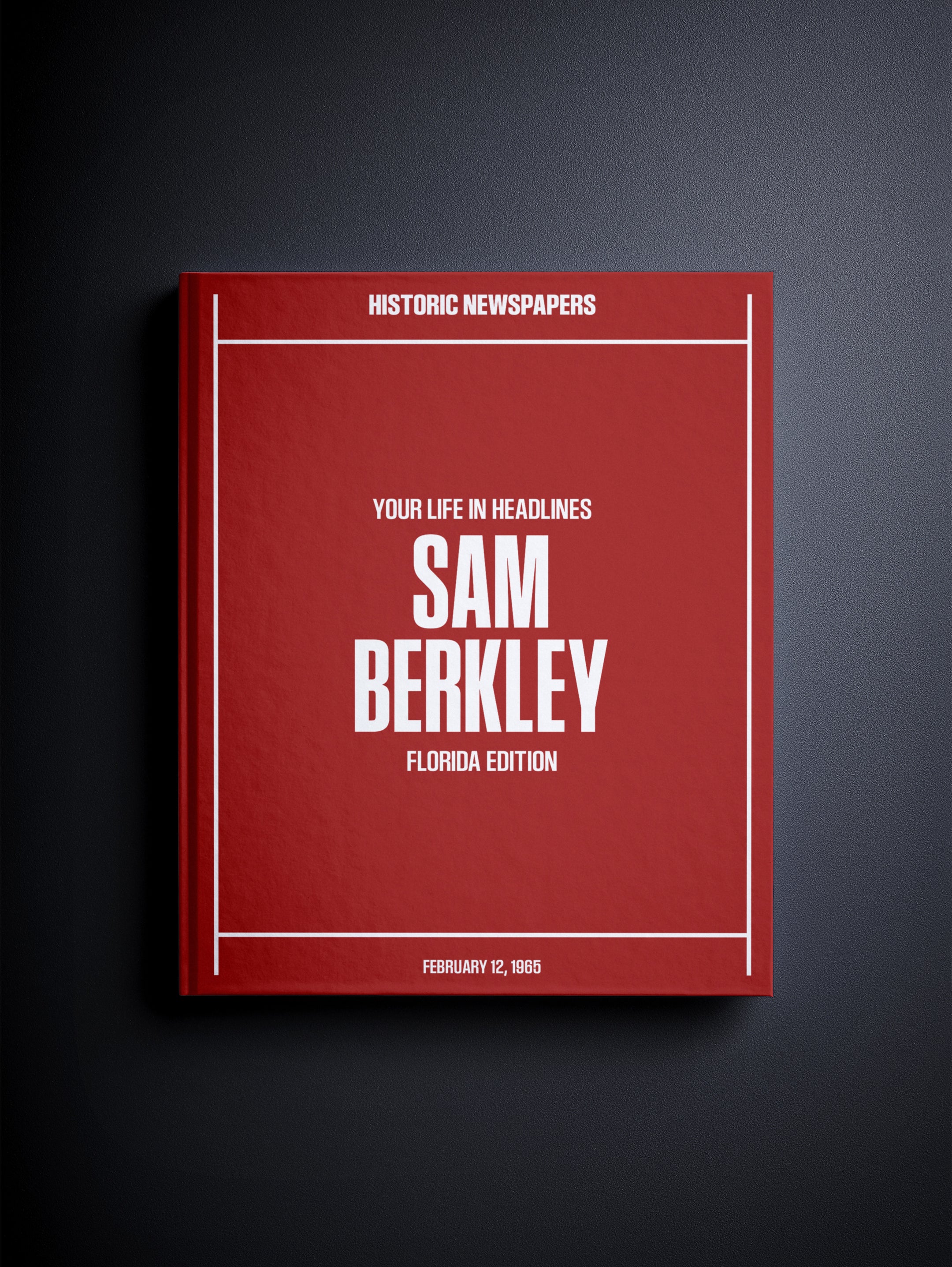 Personalised Birthday Newspaper Book Florida Edition