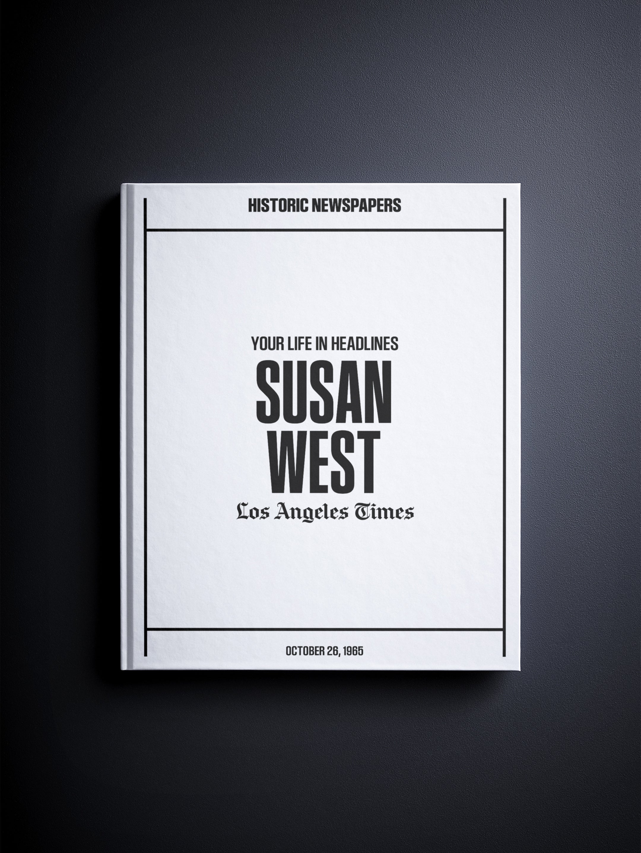 Personalized Birthday Newspaper Book Los Angeles Times Edition