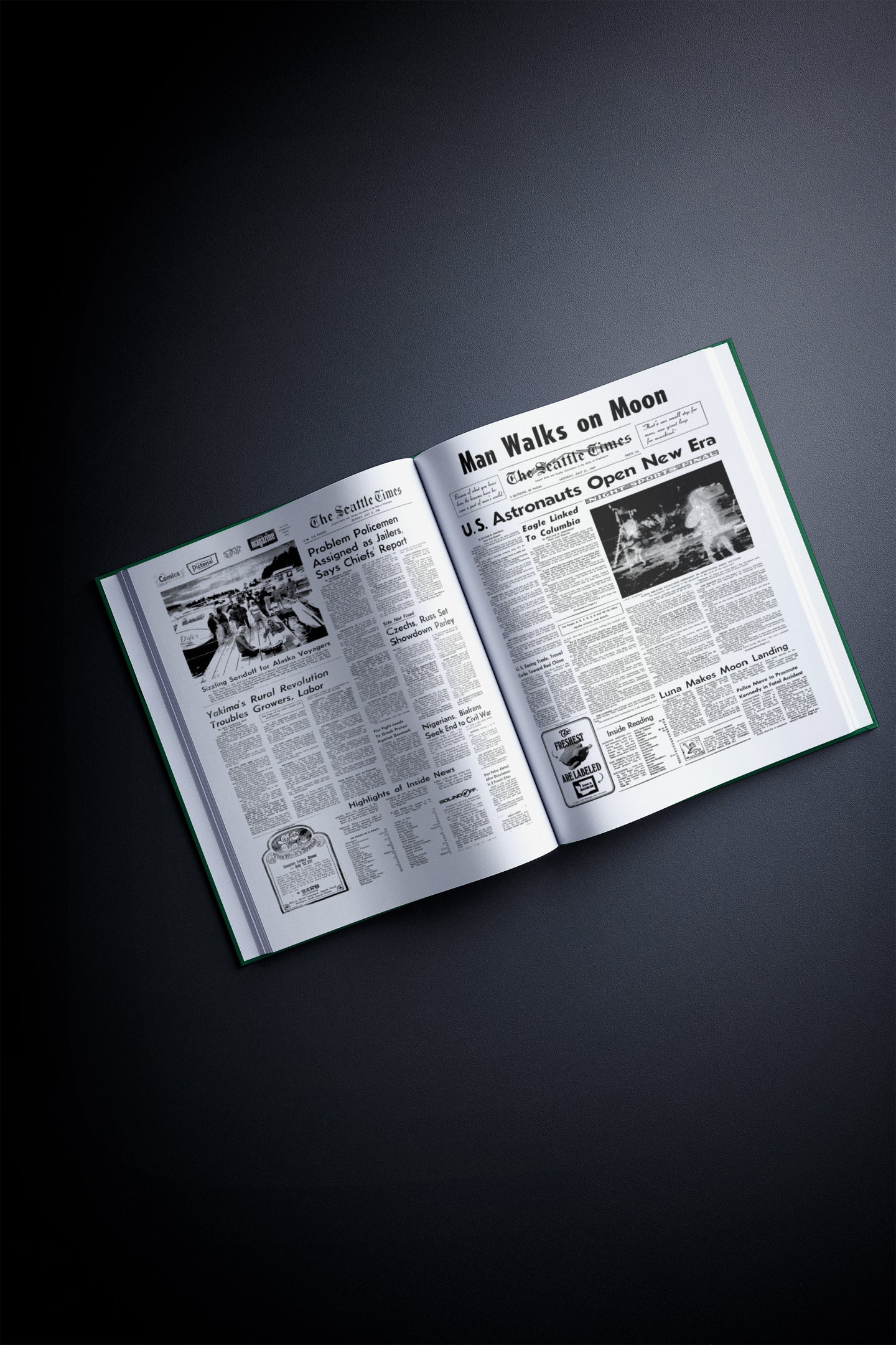 Personalised Birthday Newspaper Book Seattle Times Edition - Historic Newspapers
