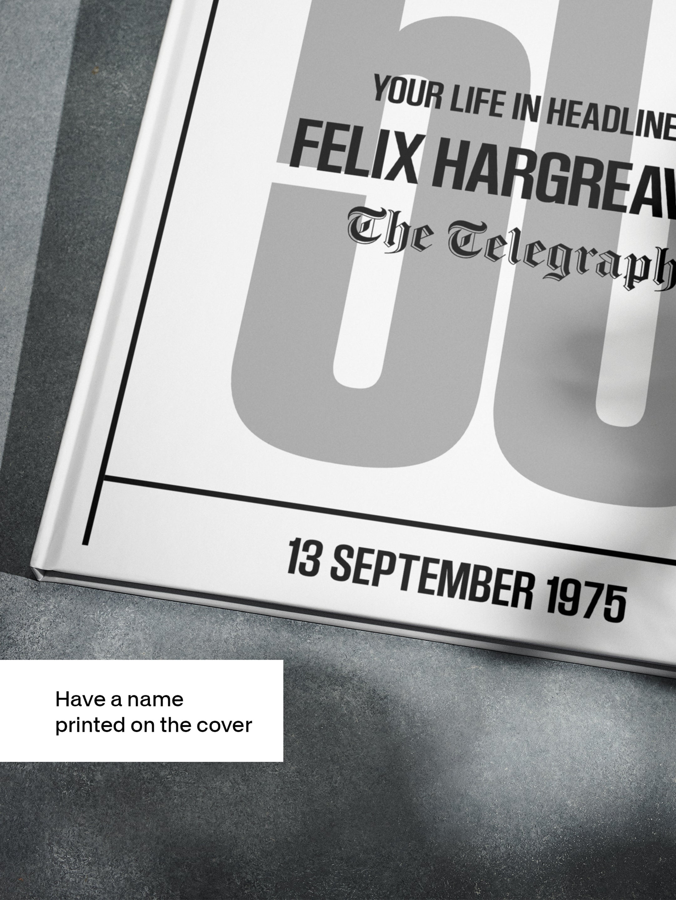 Personalised Birthday Newspaper Book Telegraph Edition - Historic Newspapers