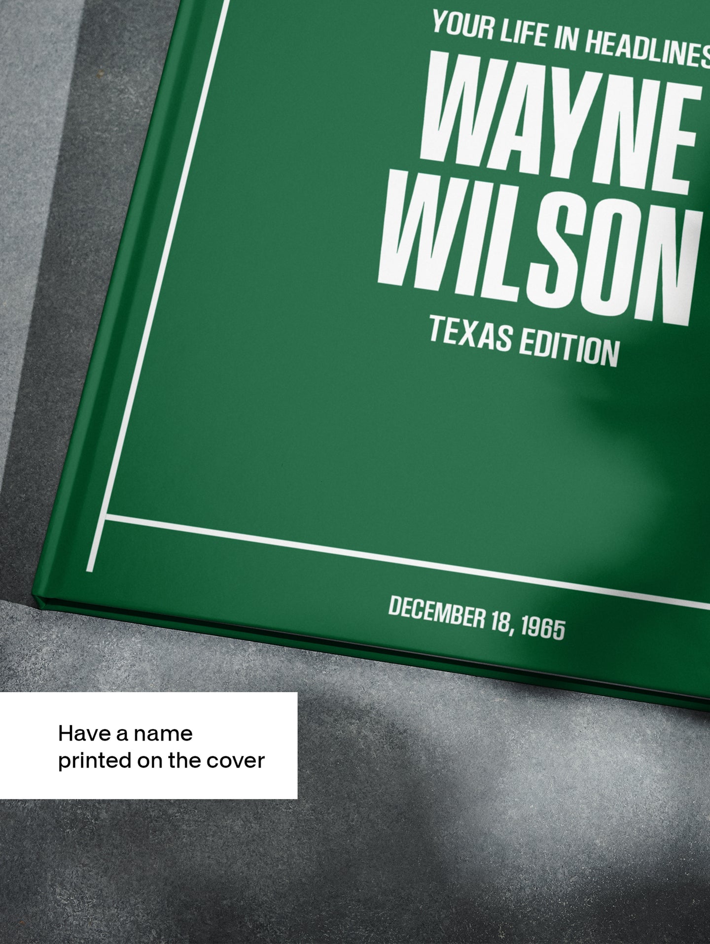 Personalised Birthday Newspaper Book Texas Edition - Historic Newspapers
