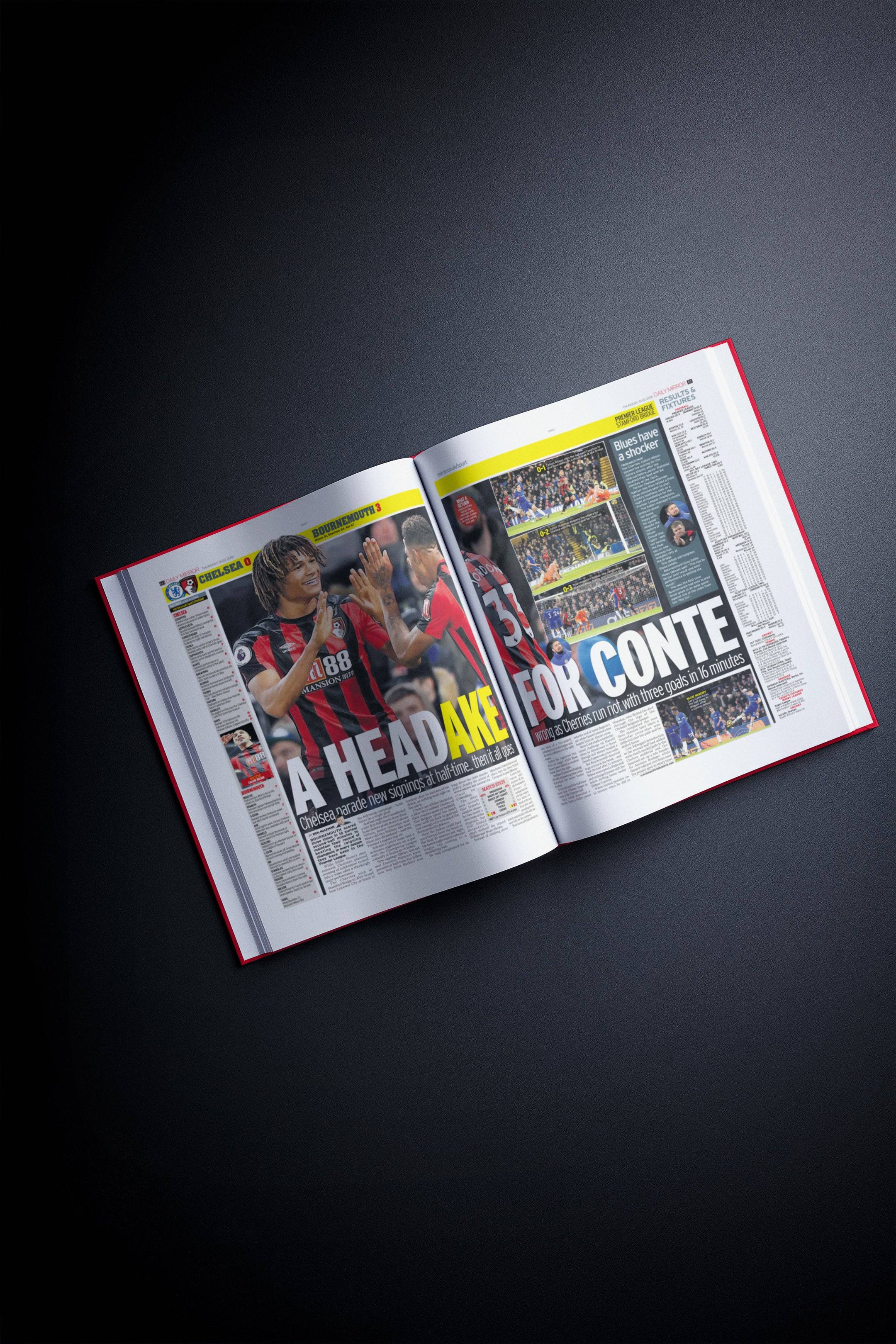 The Football History of Bournemouth Book - Historic Newspapers