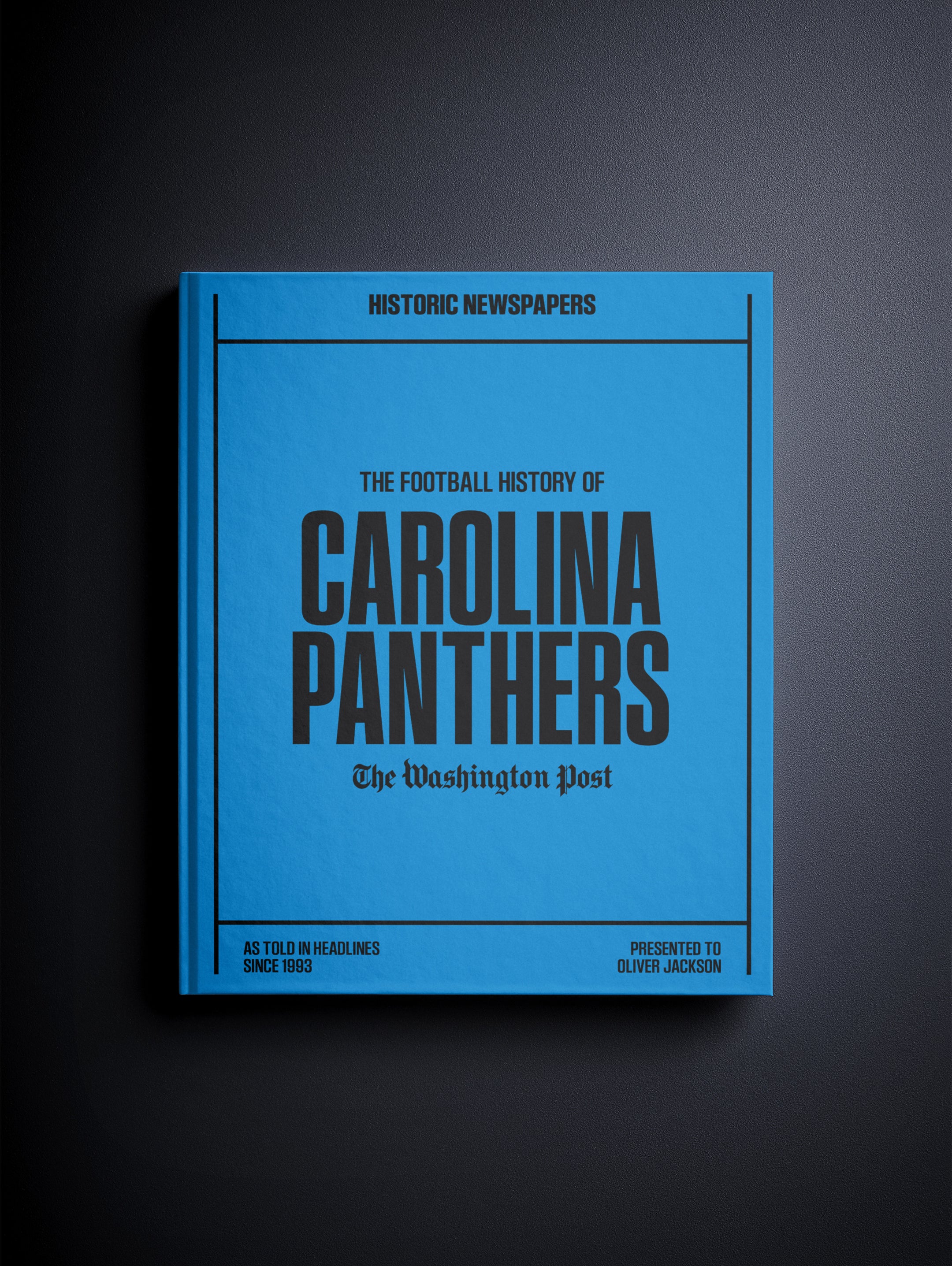 The US Football History of Carolina Panthers Washington Post Edition Book