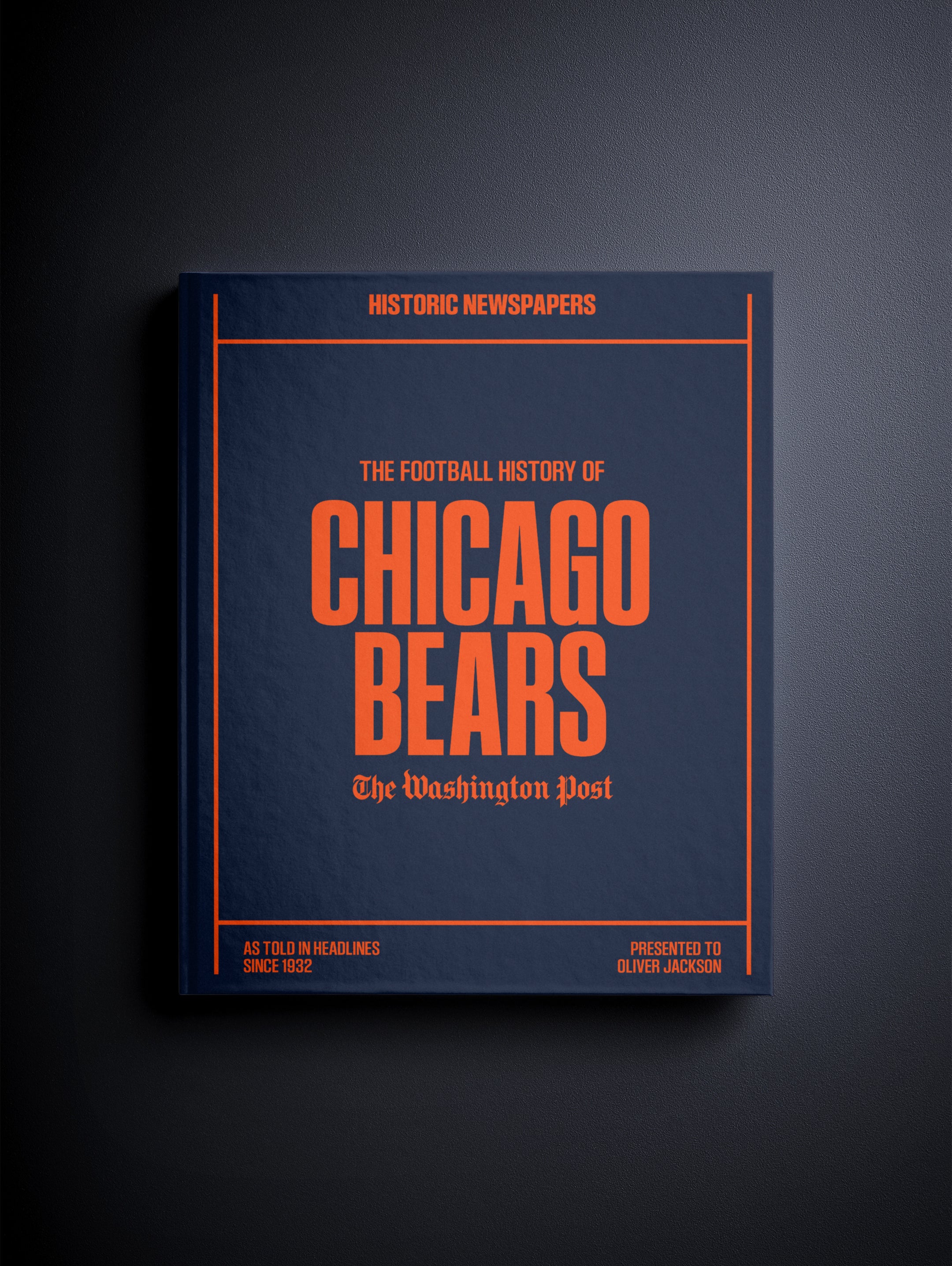 The US Football History of Chicago Bears Washington Post Edition Book