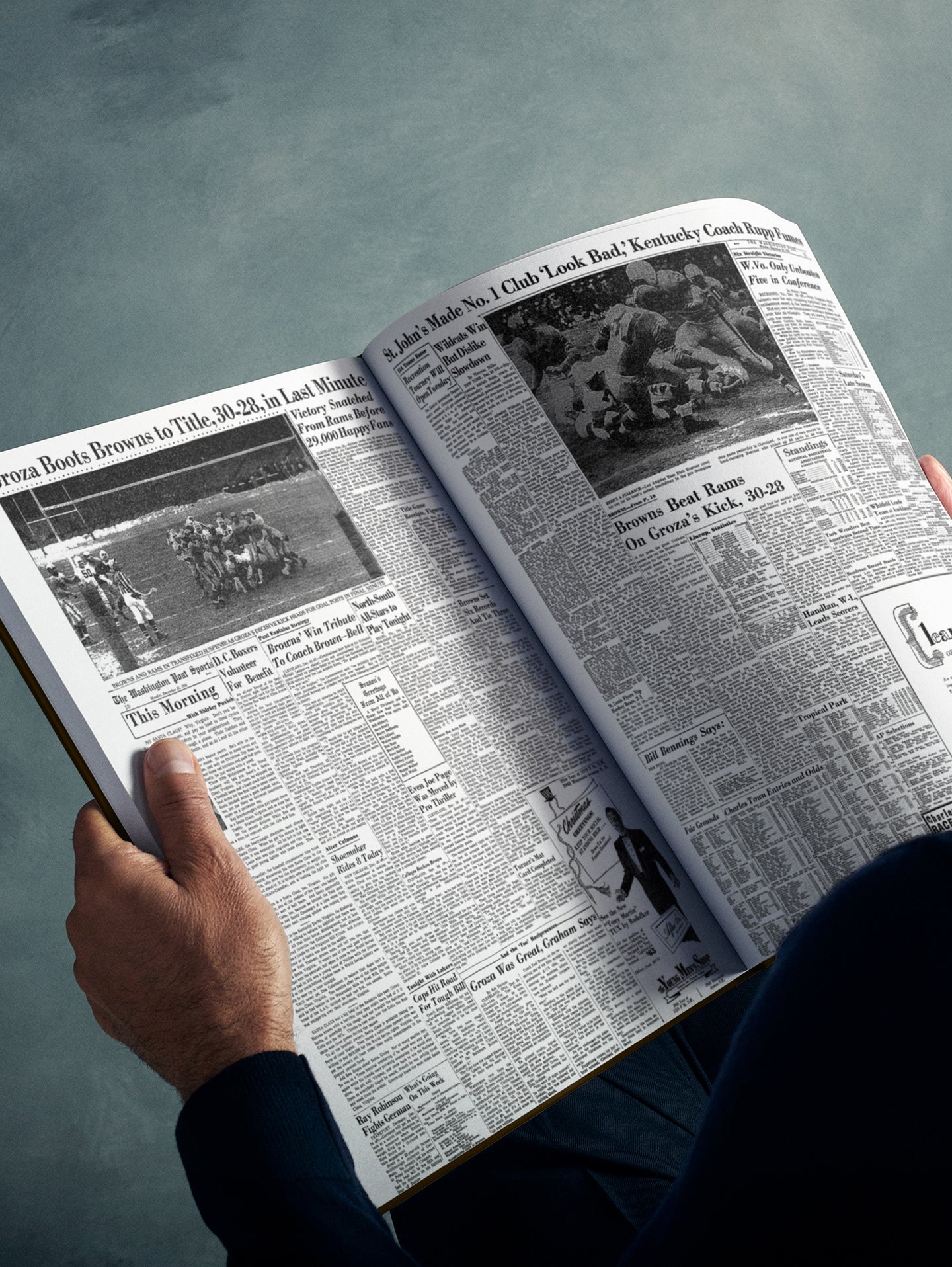 The US Football History of Cleveland Browns Washington Post Edition Book - Historic Newspapers