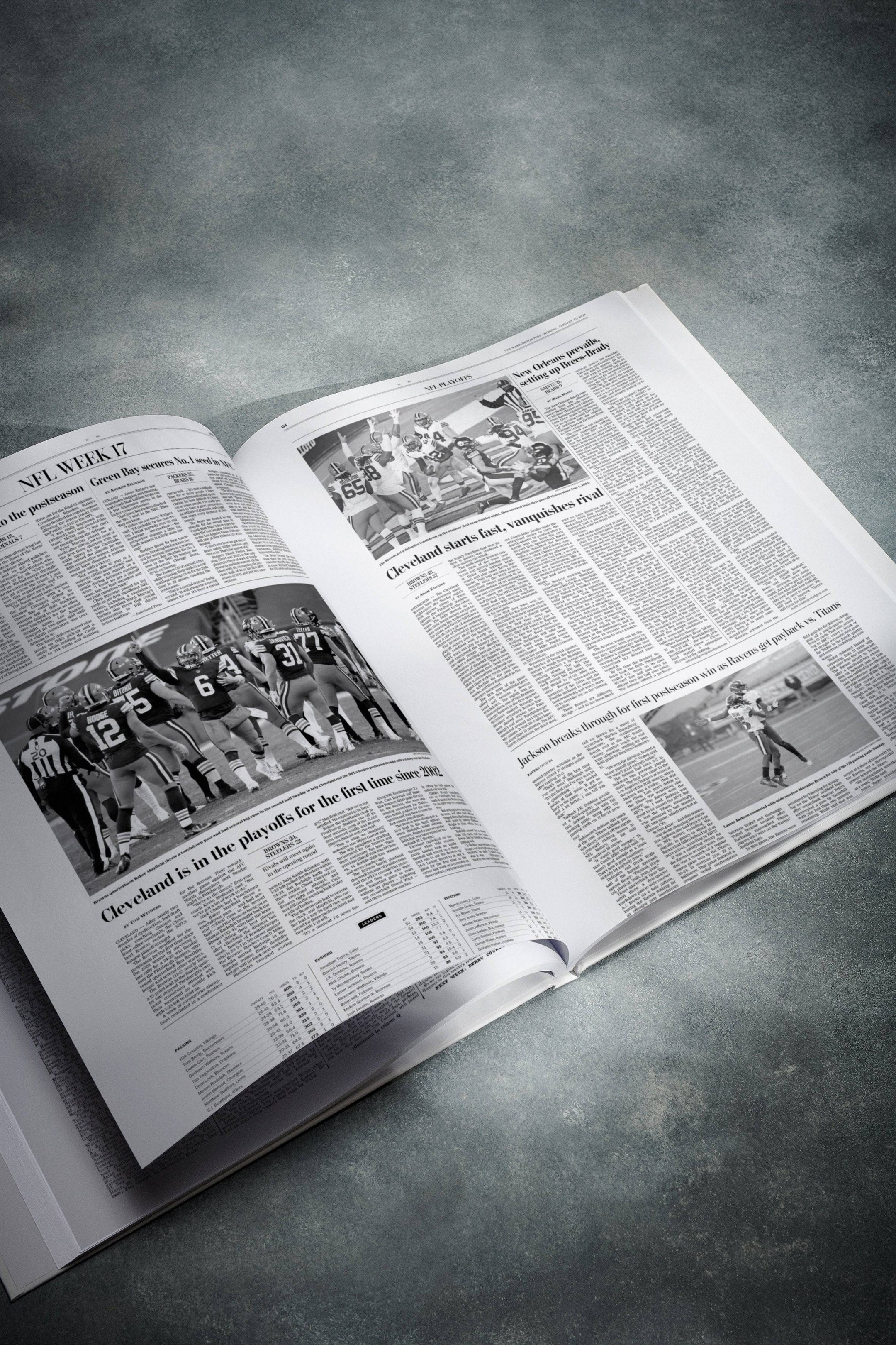 The US Football History of Cleveland Browns Washington Post Edition Book