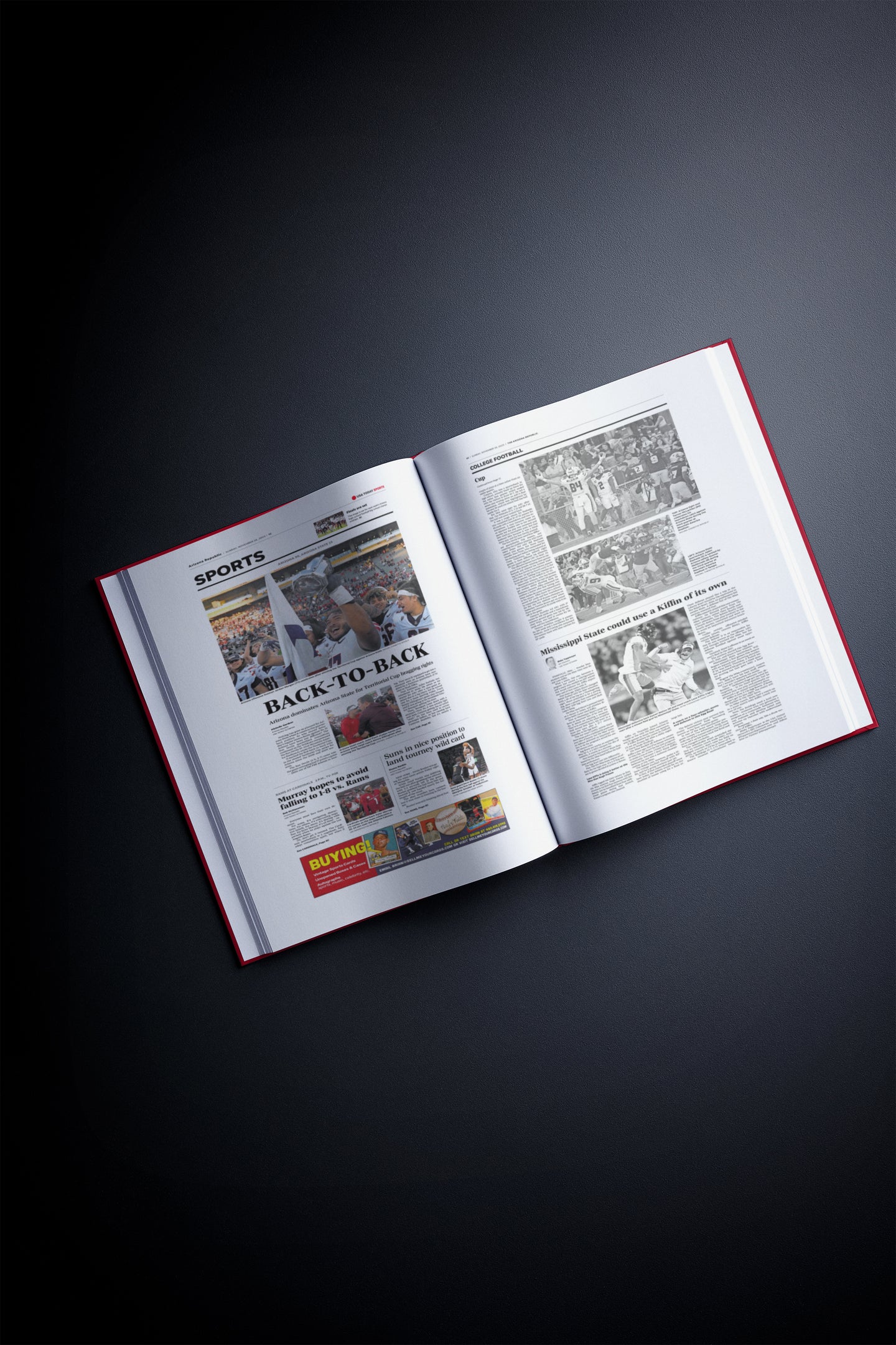 The College Football History of Arizona Wildcats Book - Historic Newspapers