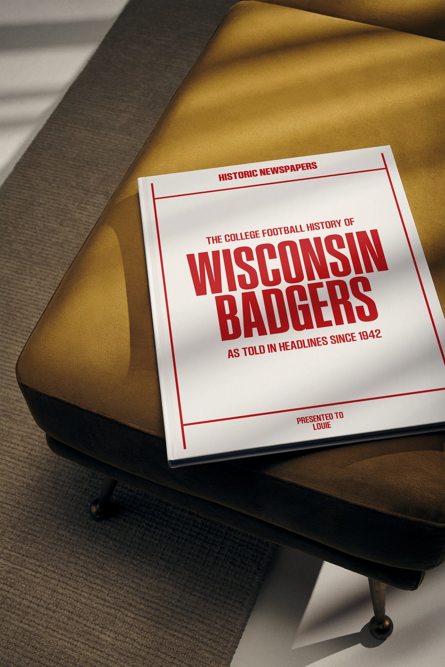 The College Football History of Wisconsin Badgers Book - Historic Newspapers