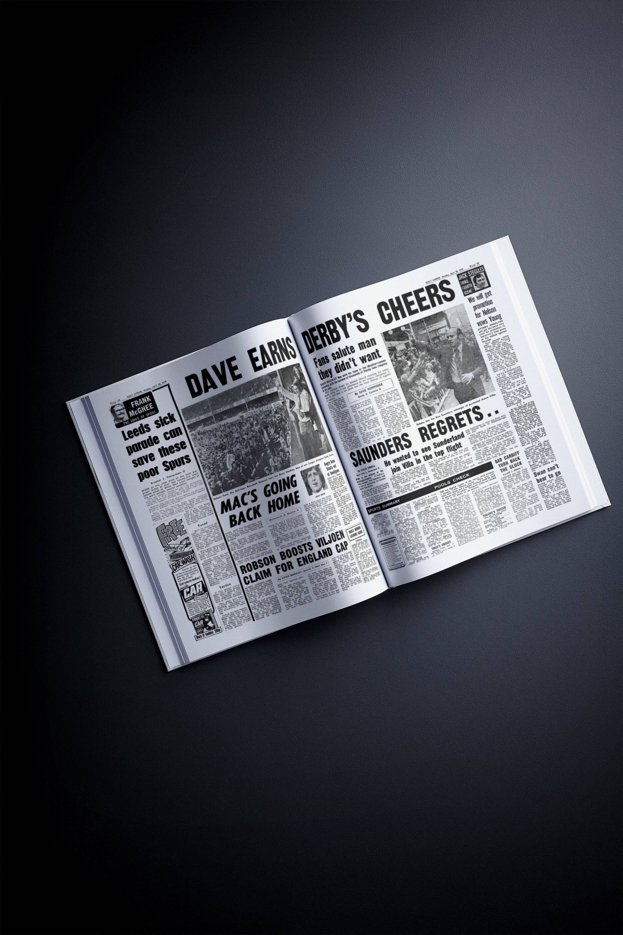 The Football History of Derby Book - Historic Newspapers