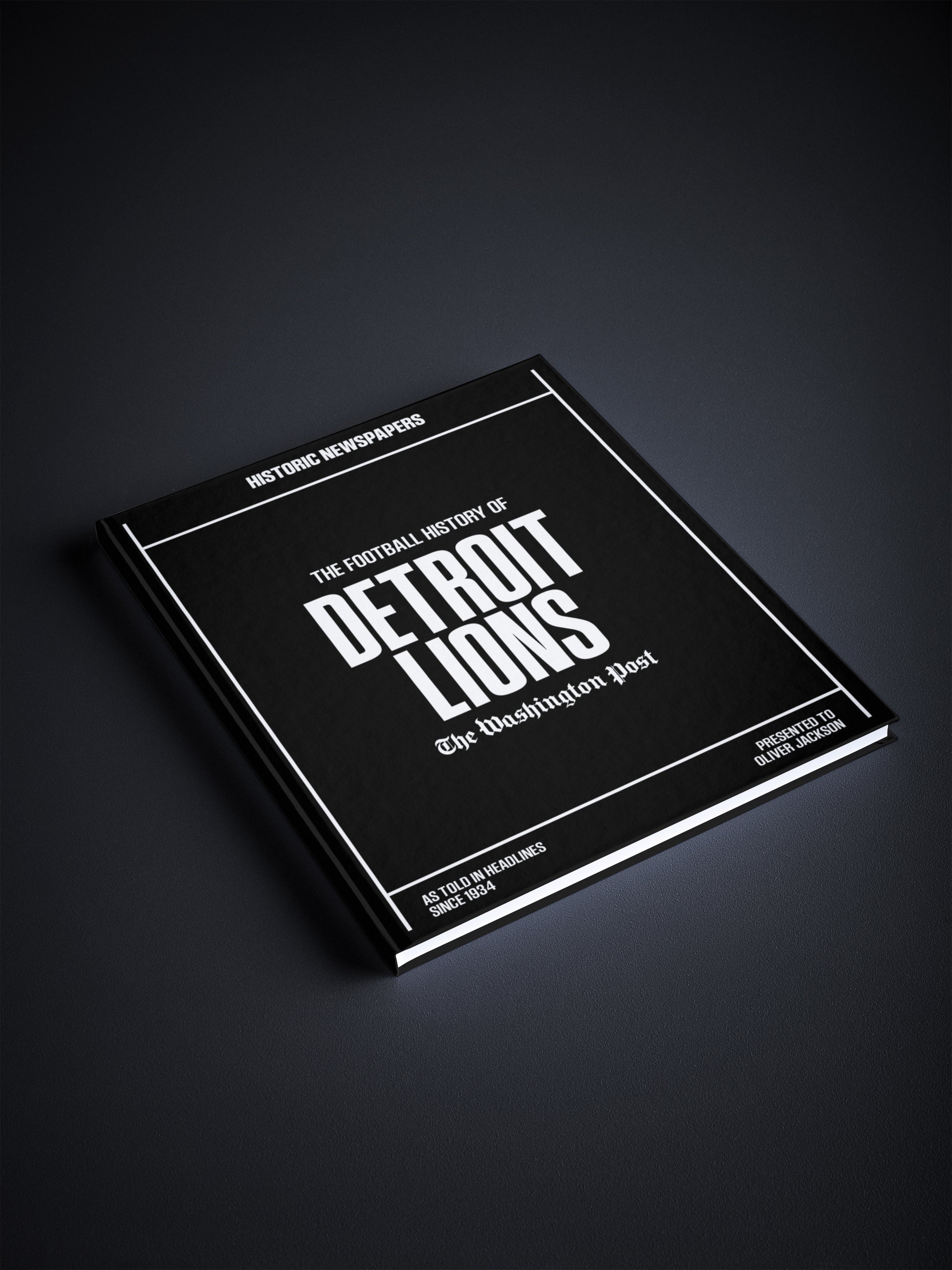 The US Football History of Detroit Lions Washington Post Edition Book - Historic Newspapers