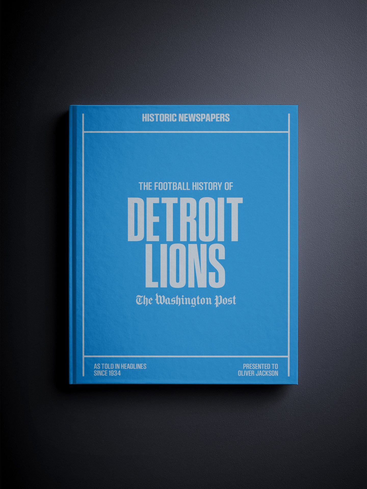The Football History of Detroit Lions Washington Post Edition Book