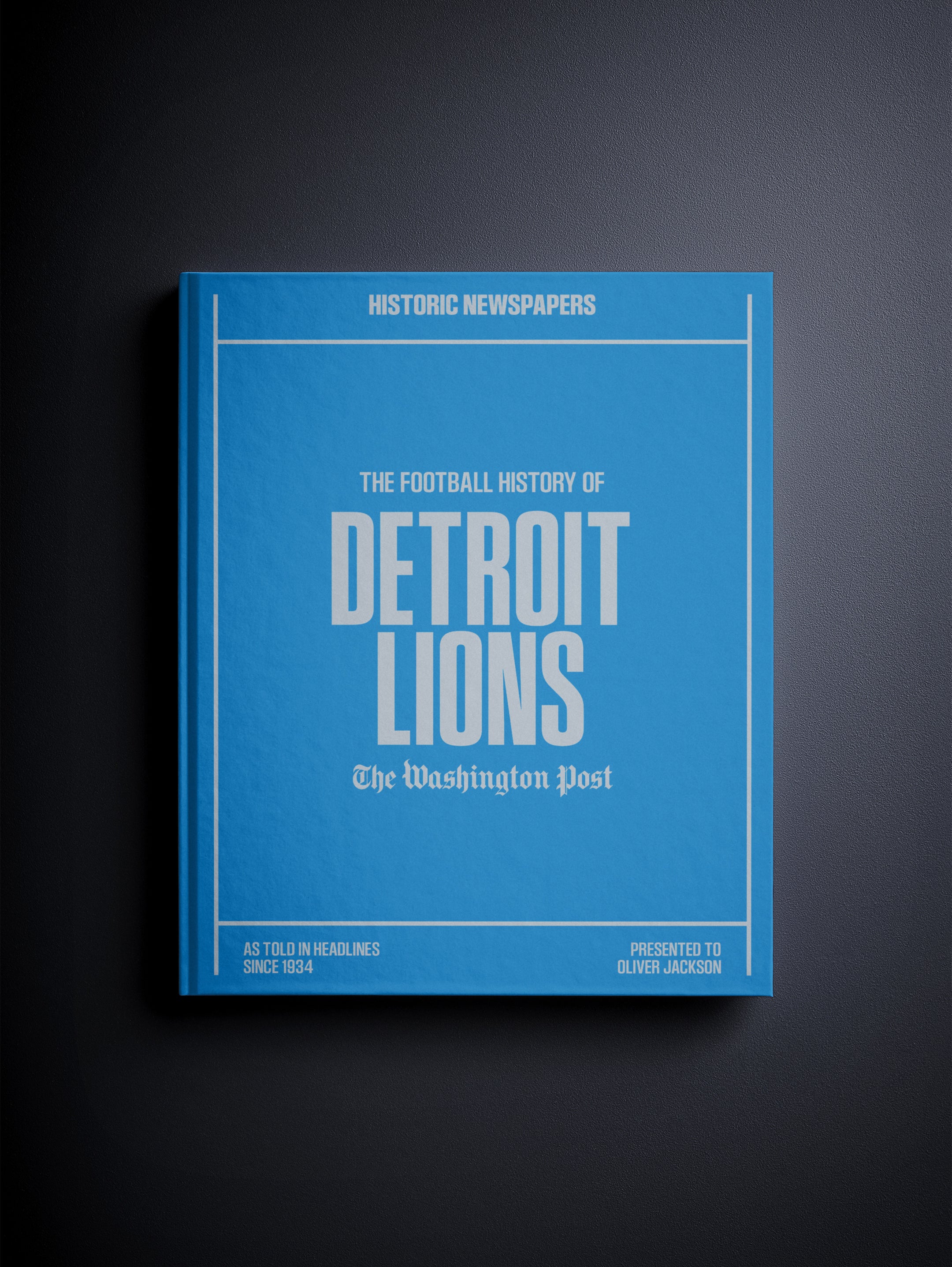 The US Football History of Detroit Lions Washington Post Edition Book