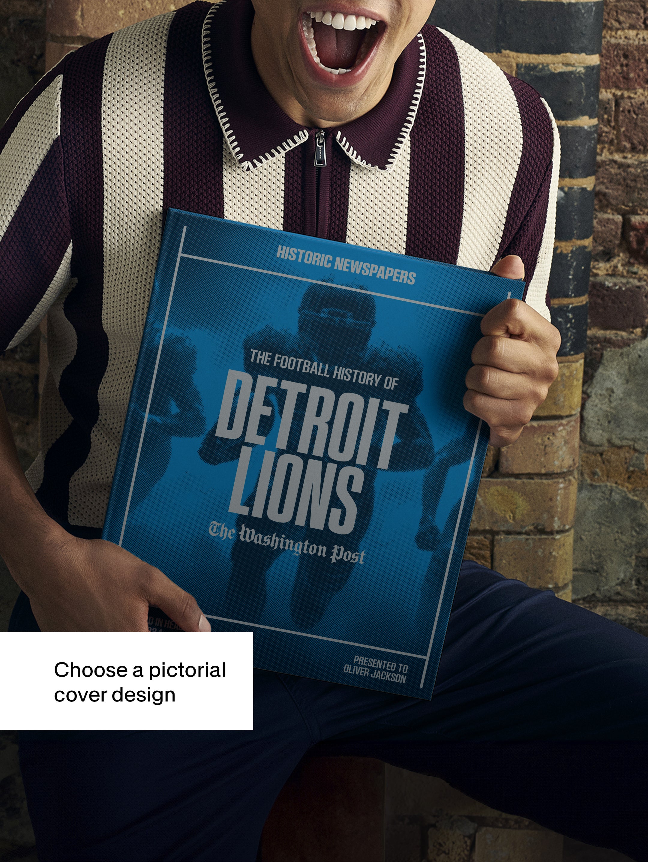 The US Football History of Detroit Lions Washington Post Edition Book - Historic Newspapers