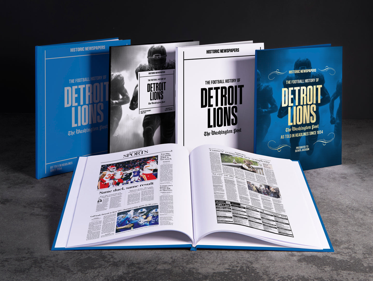 The Football History of Detroit Lions Washington Post Edition Book