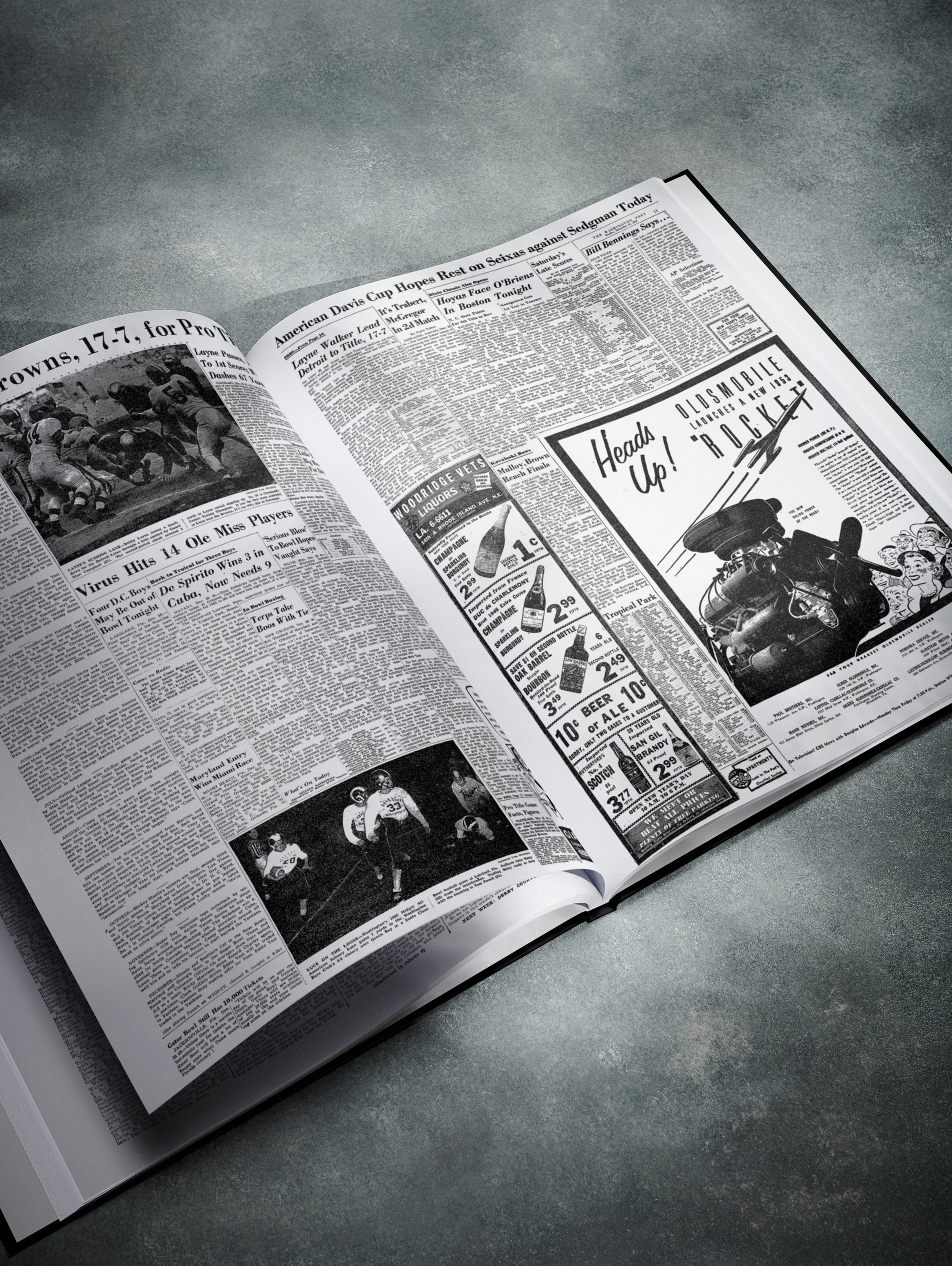 The US Football History of Detroit Lions Washington Post Edition Book - Historic Newspapers