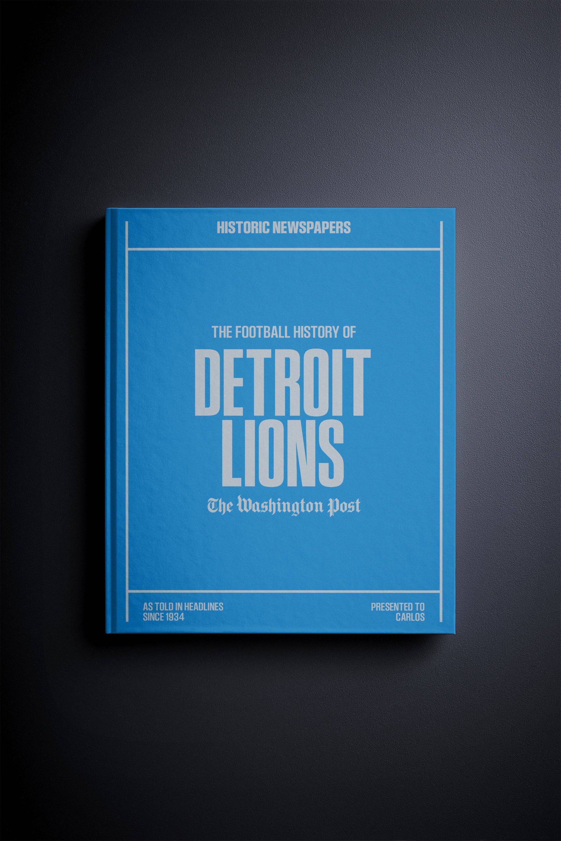 The US Football History of Detroit Lions Washington Post Edition Book