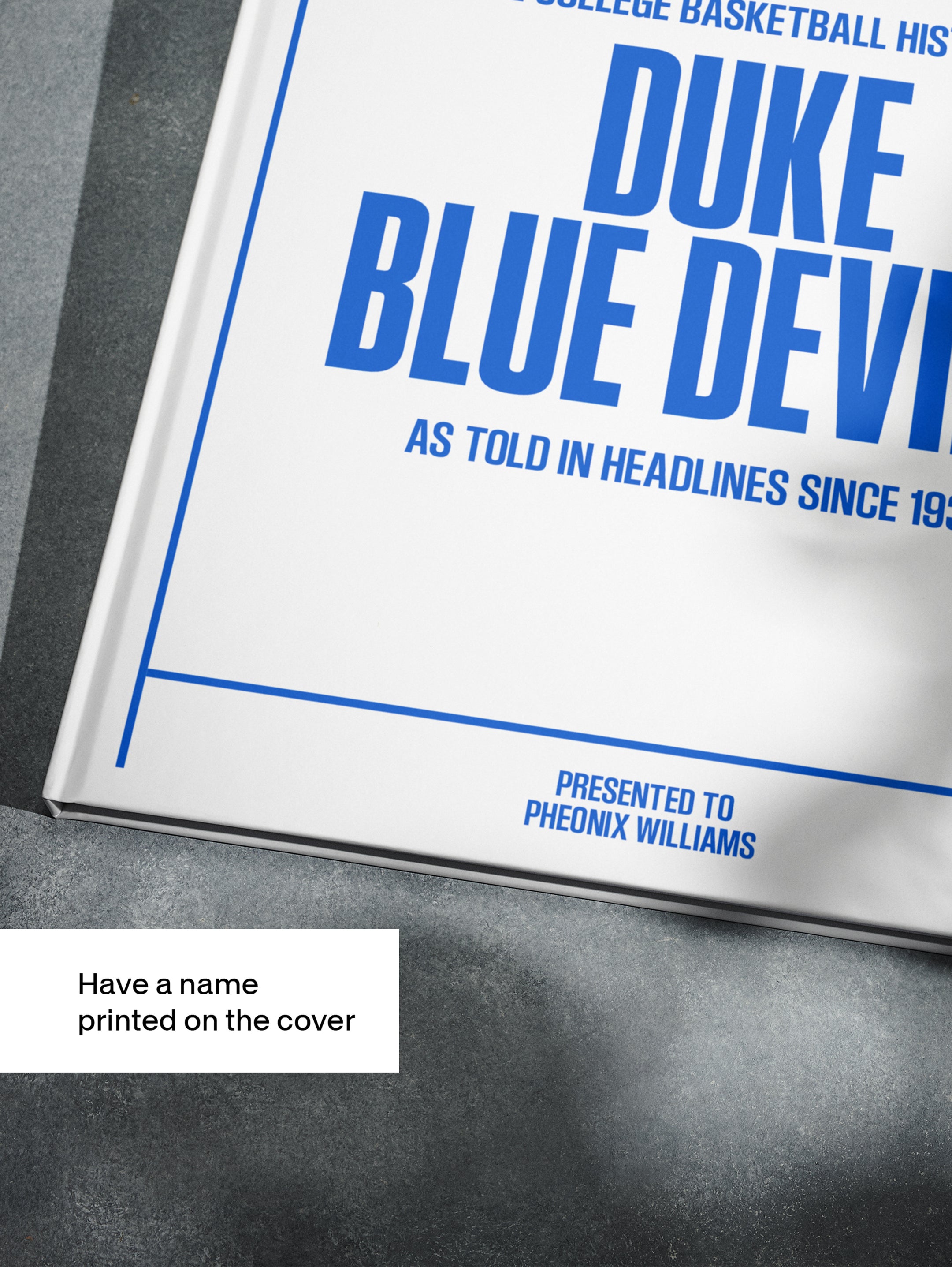 Historical Duke Blue Devils college basketball newspaper print from Historic Newspapers, showcasing vintage game coverage and team history.