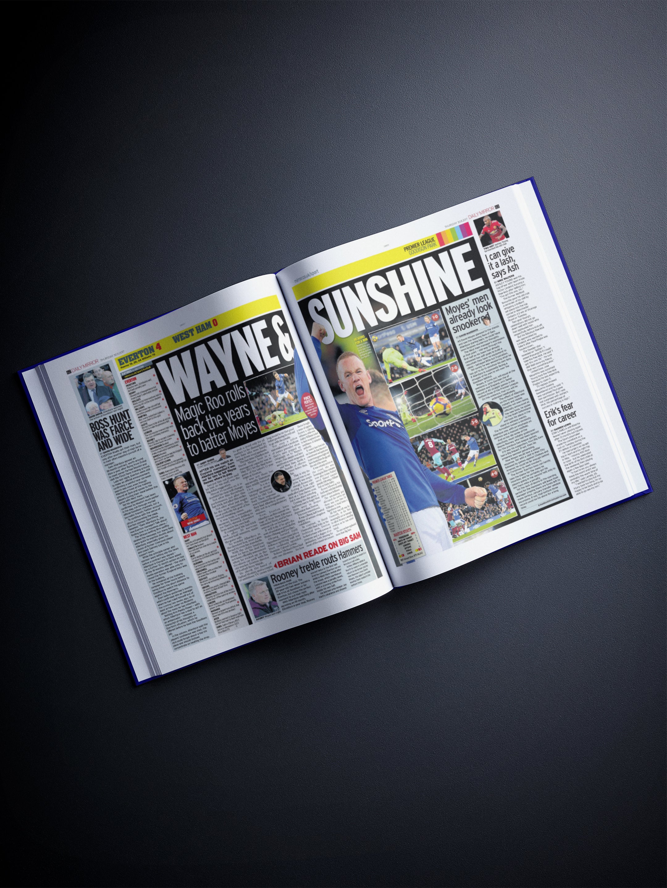 The Football History of Everton Book - Historic Newspapers