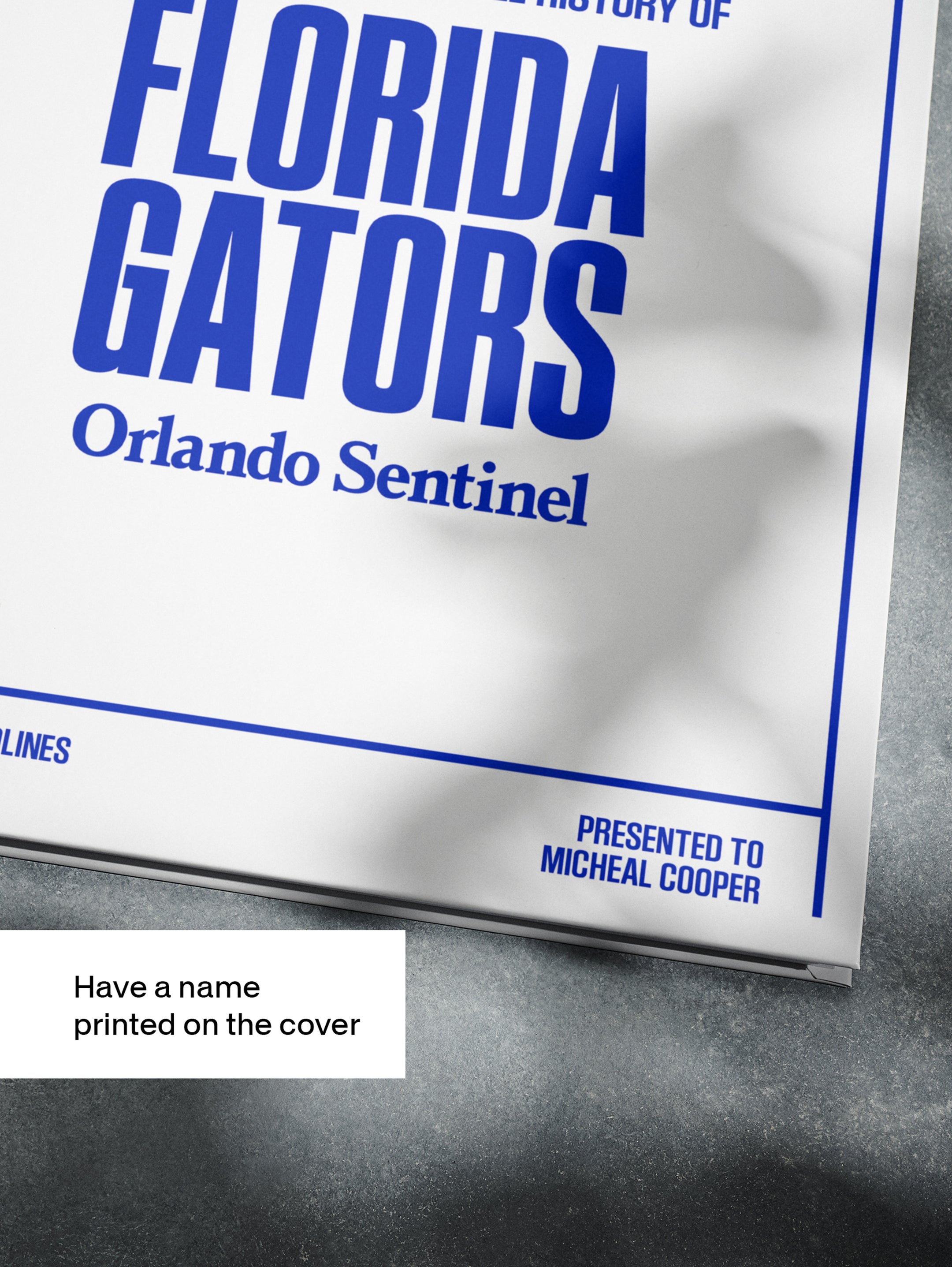 Historic Newspapers Florida Gators college basketball POD book featuring Orlando Sentinel edition with historic Gators news and images.