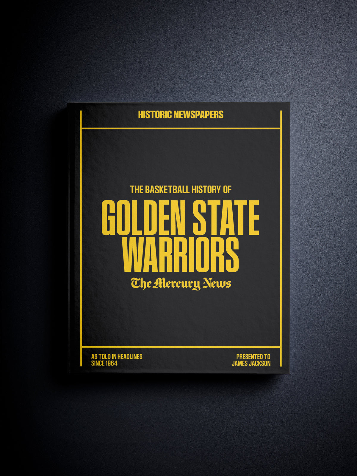 Black and white POD book cover titled "The Basketball History of Golden State Warriors" by Historic Newspapers featuring vintage basketball imagery.