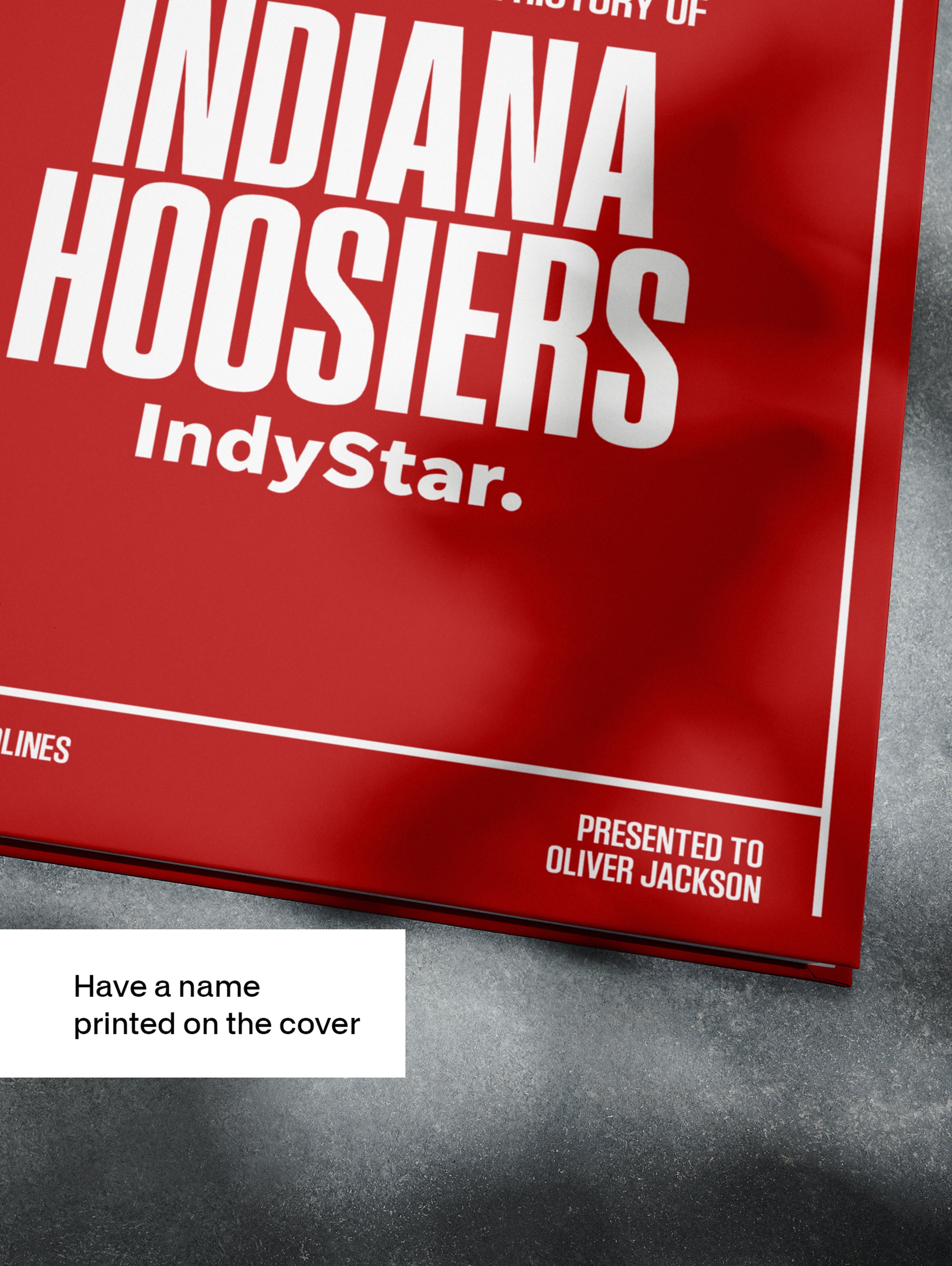 Indiana Hoosiers college football history book by Historic Newspapers, featuring vintage cover image in burgundy.