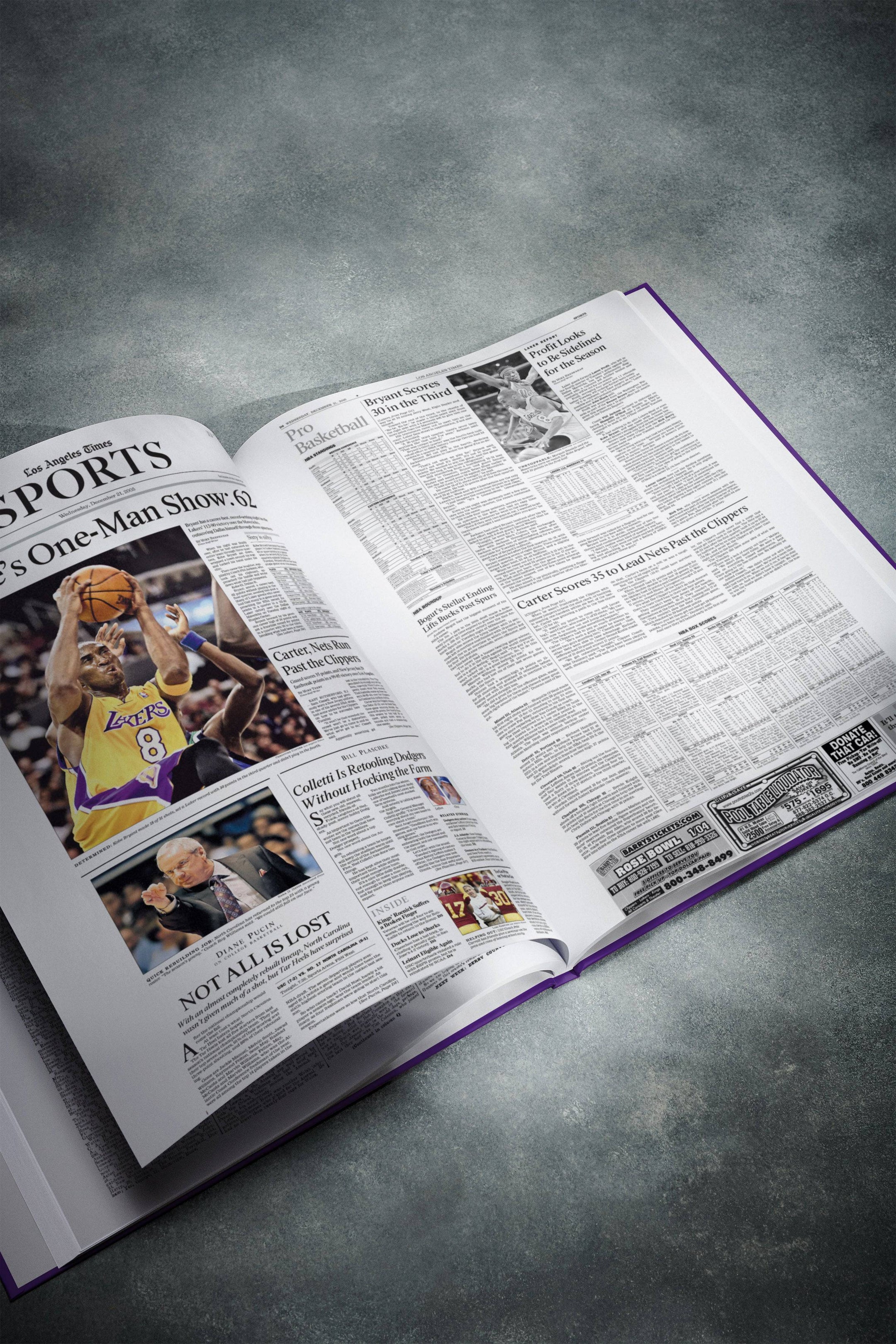 A Tribute to Kobe Bryant Los Angeles Times Edition - Historic Newspapers