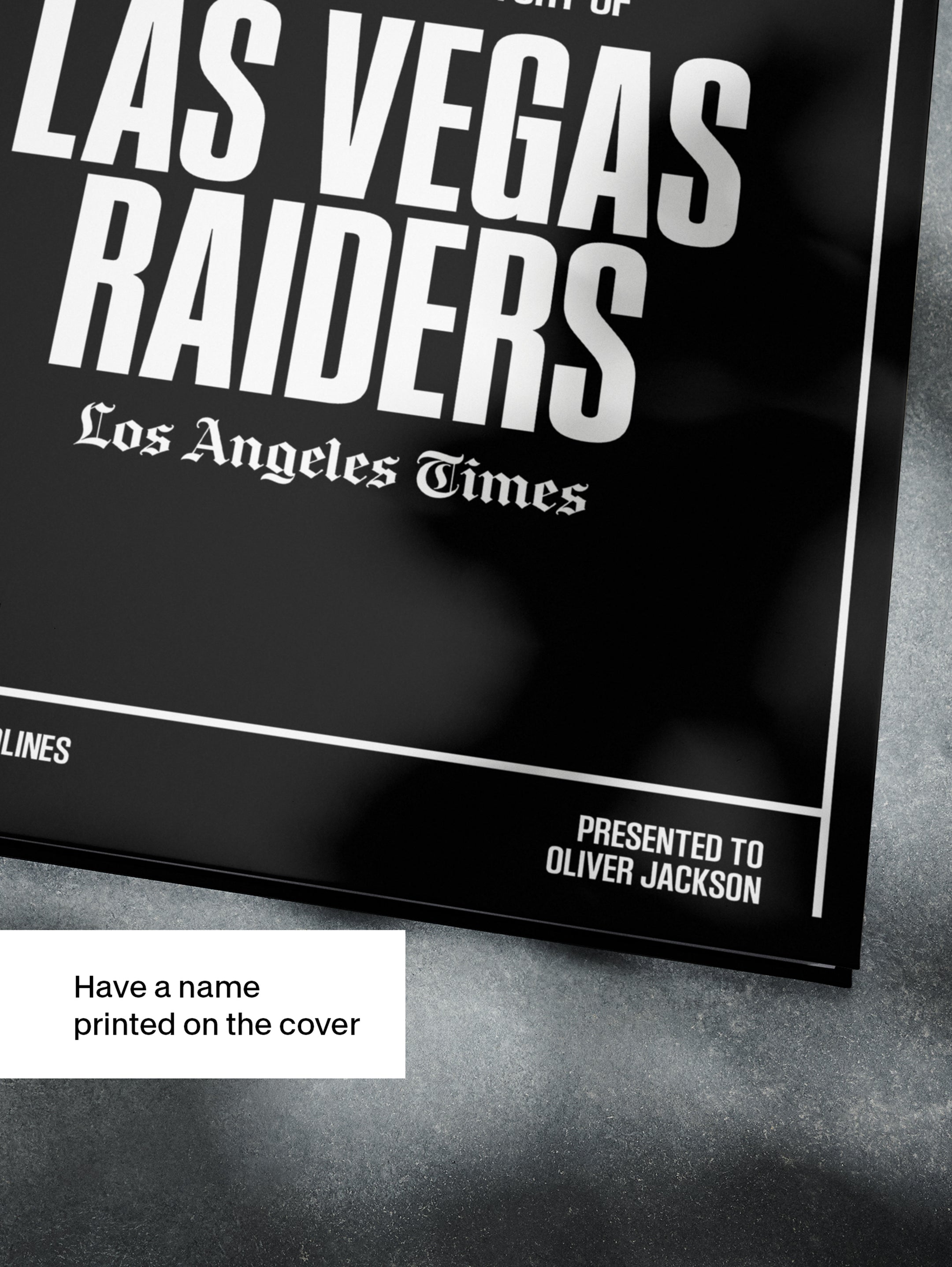 The US Football History of Las Vegas Raiders Los Angeles Times Edition Book - Historic Newspapers