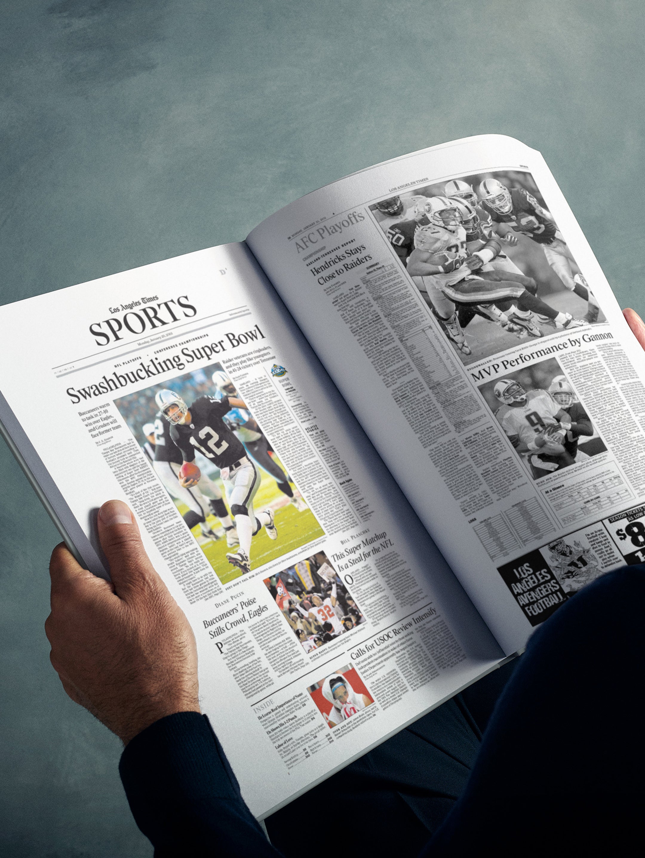 The US Football History of Las Vegas Raiders Los Angeles Times Edition Book - Historic Newspapers
