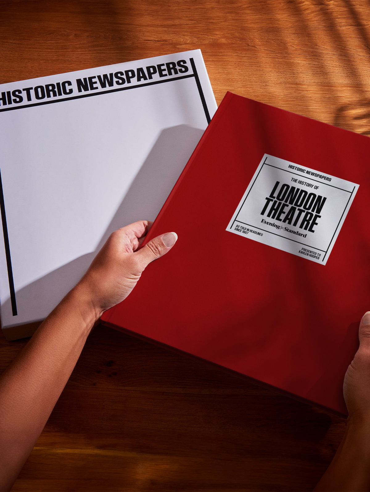 The History of London Theatre Evening Standard Edition POD book by Historic Newspapers, red classic cover