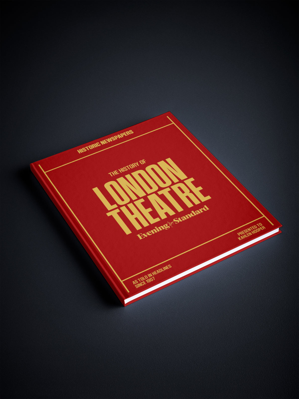 The History of London Theatre Evening Standard Edition POD book by Historic Newspapers, red cover