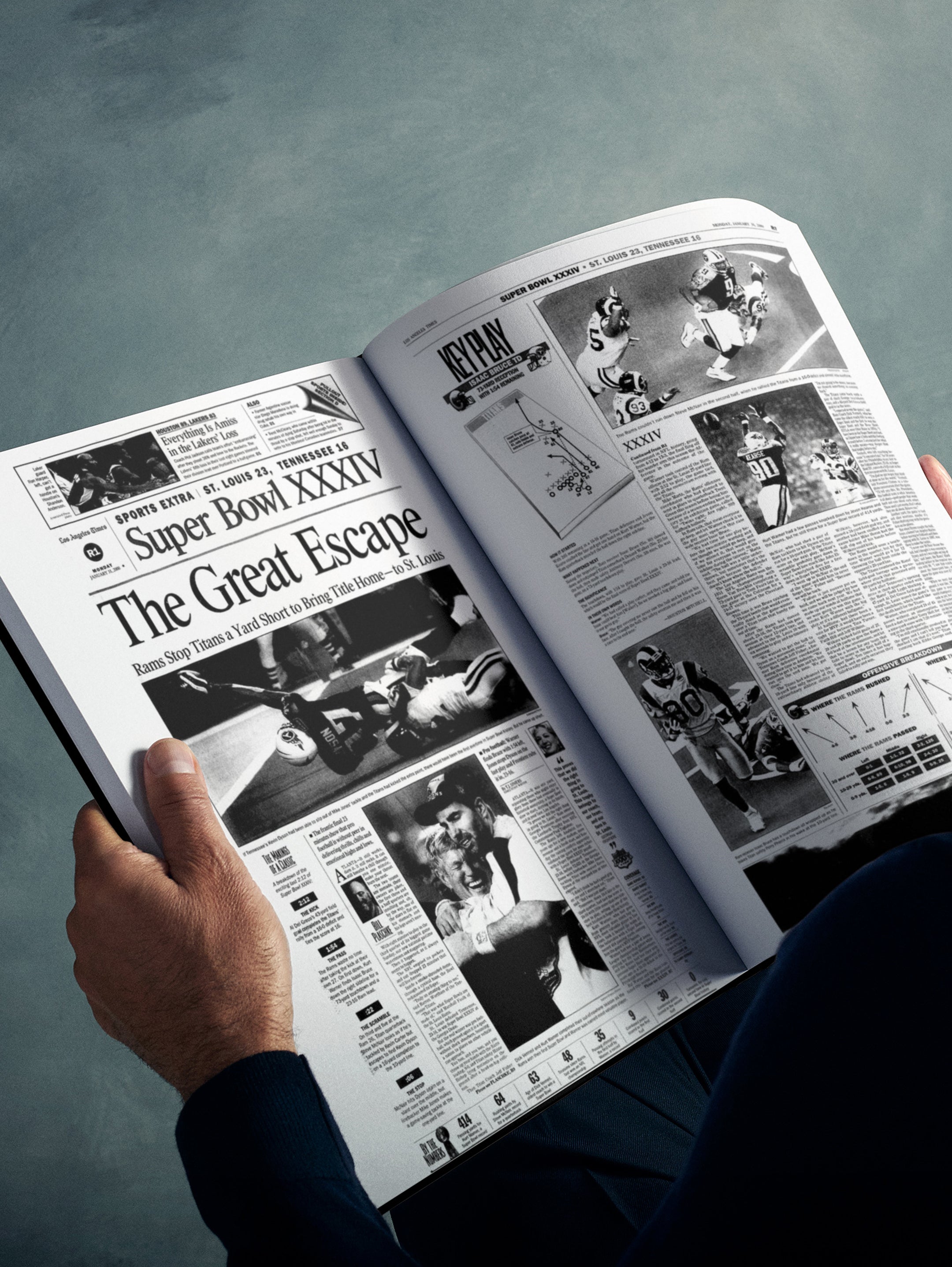 The US Football History of Los Angeles Rams Los Angeles Times Edition Book - Historic Newspapers