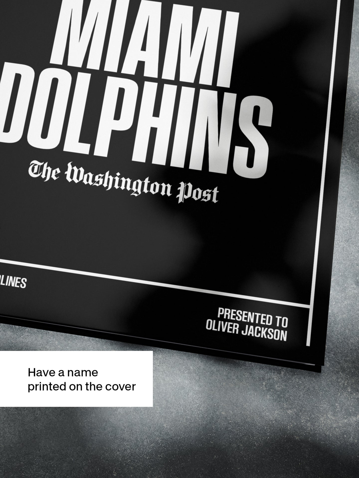 The US Football History of Miami Dolphins Washington Post Edition Book - Historic Newspapers