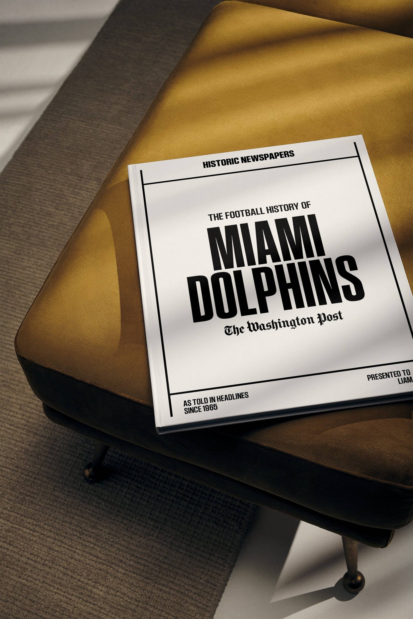 The US Football History of Miami Dolphins Washington Post Edition Book - Historic Newspapers