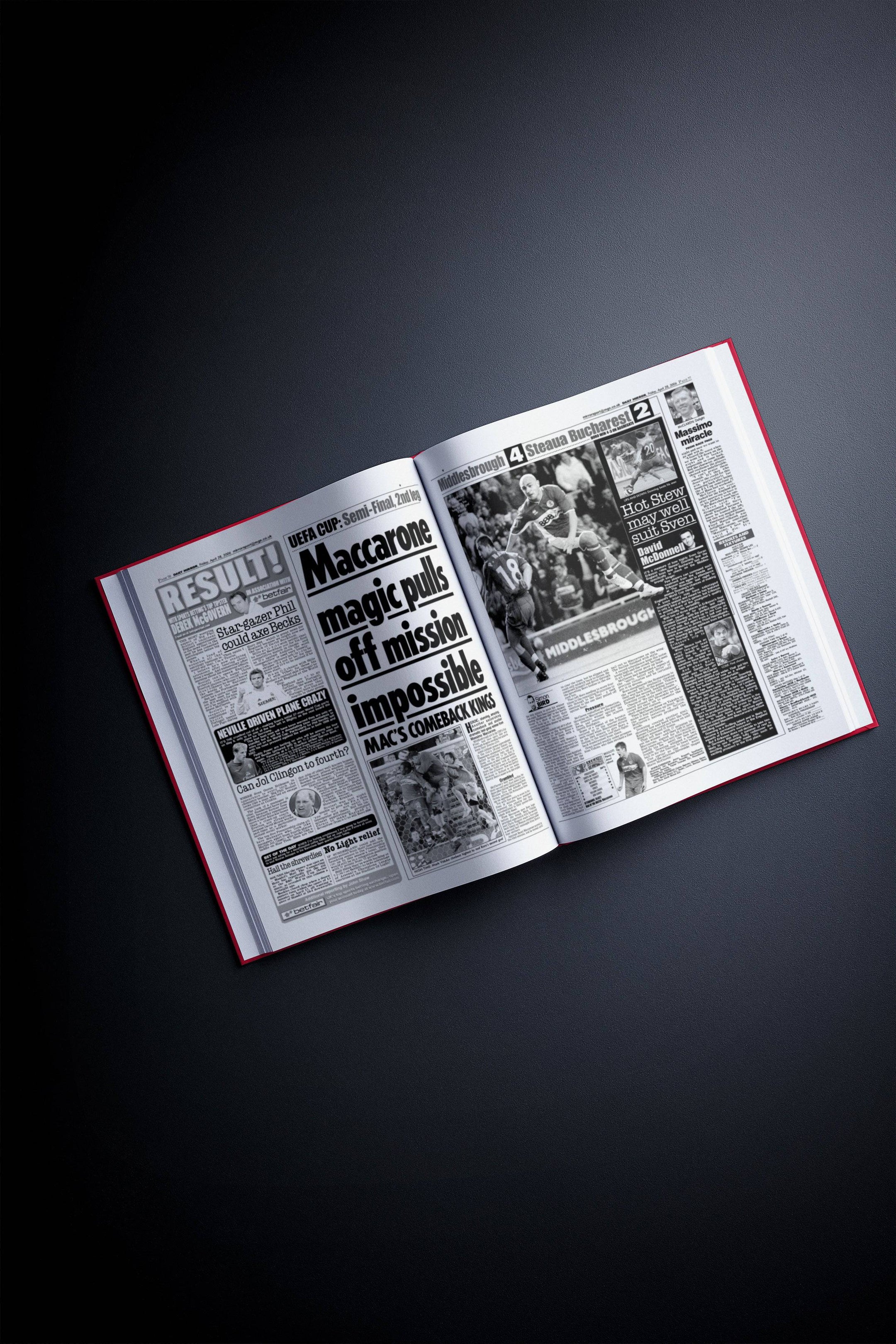 The Football History of Middlesbrough Book - Historic Newspapers