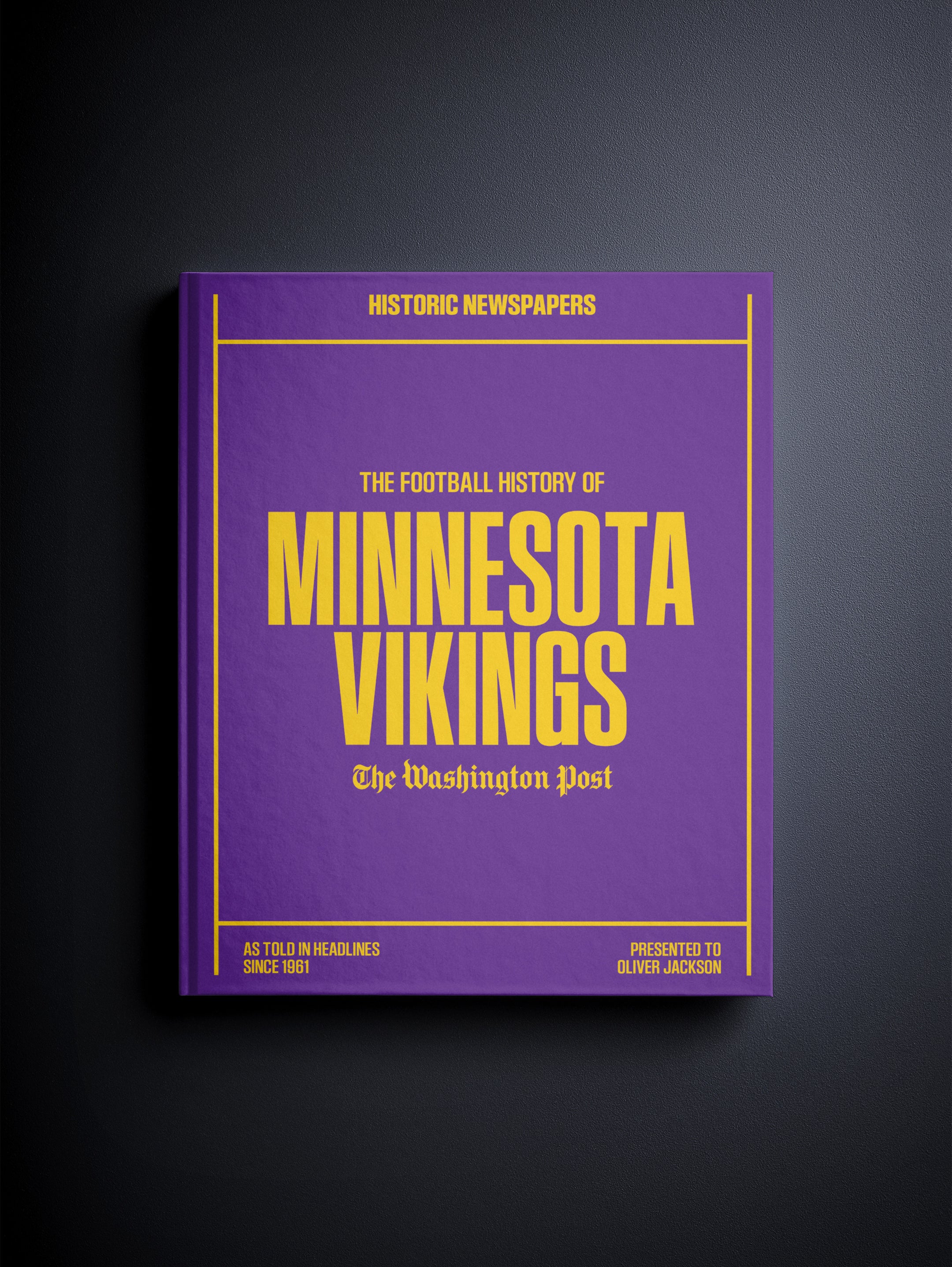 The US Football History of Minnesota Vikings Washington Post Edition Book