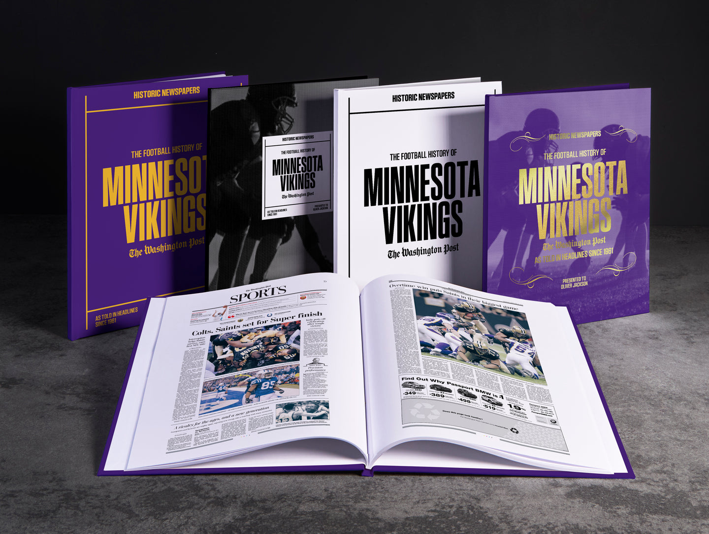 The Football History of Minnesota Vikings Washington Post Edition Book