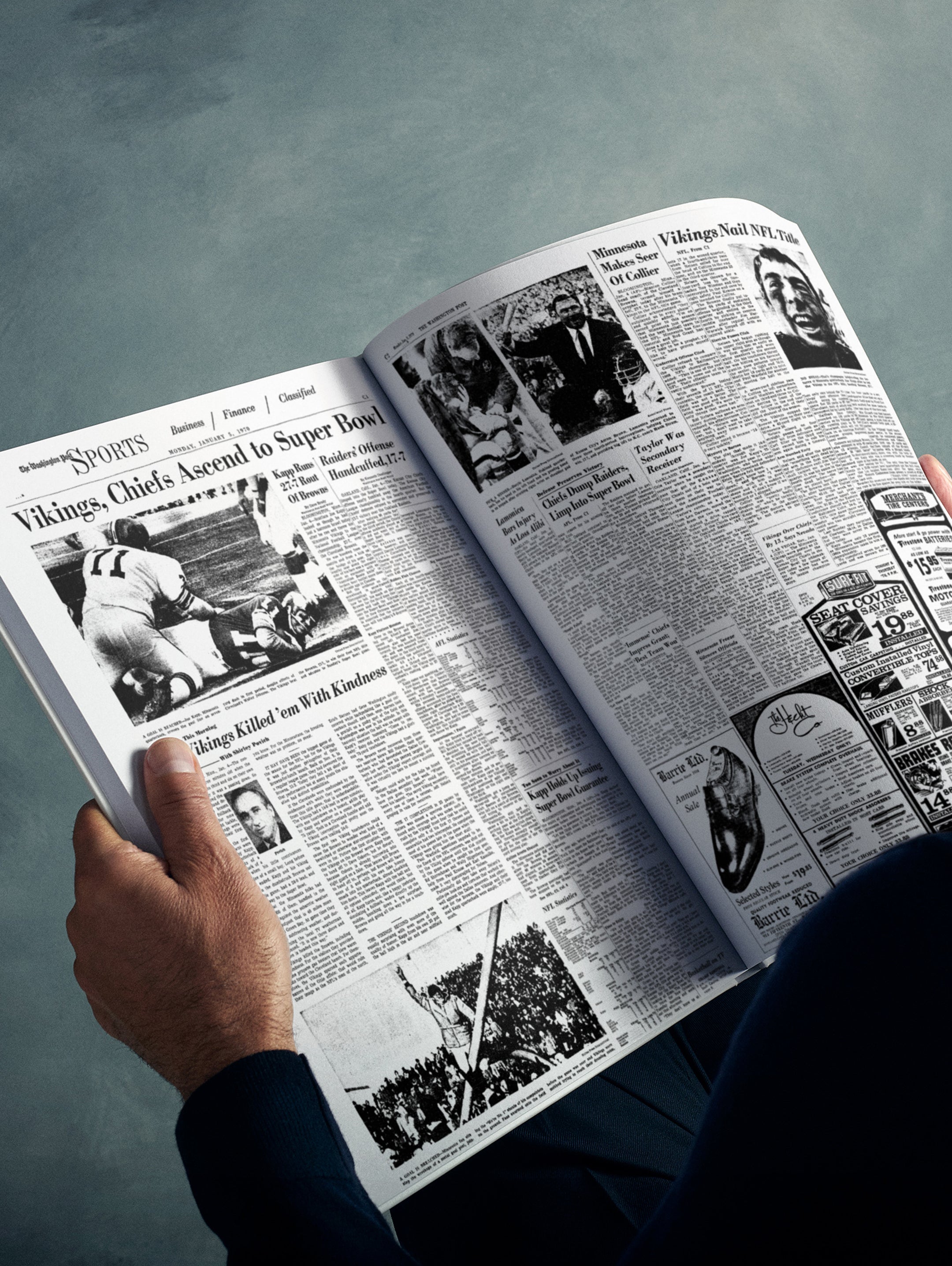 The US Football History of Minnesota Vikings Washington Post Edition Book - Historic Newspapers